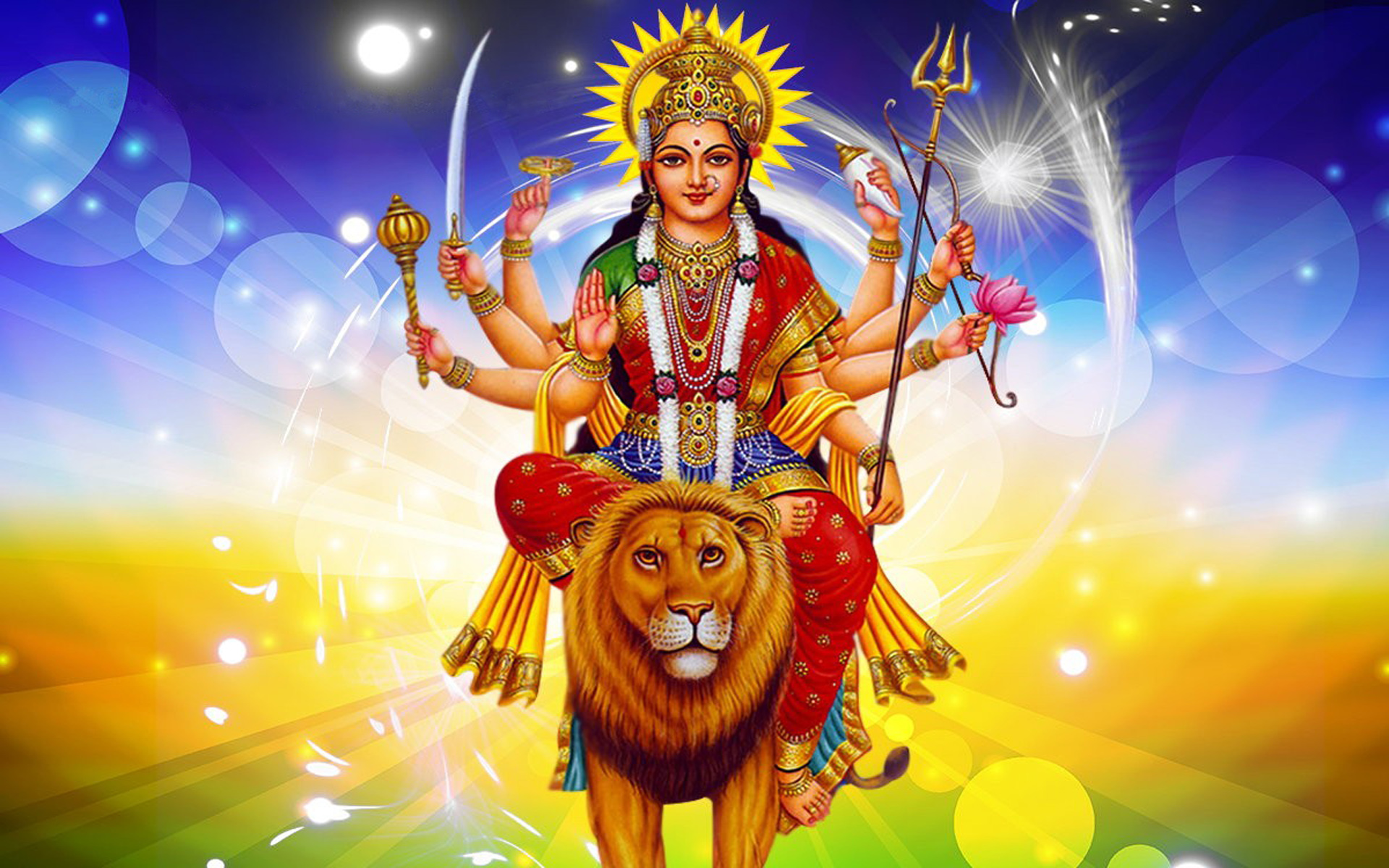 Happy Navratri Maa Durga Images For Hd Wallpaper 1920x1200 :  