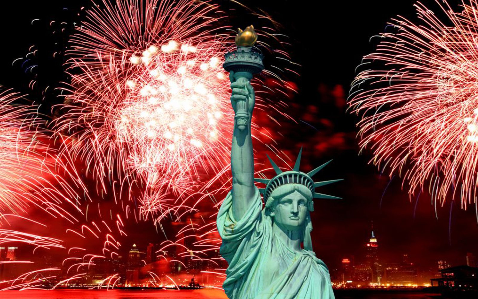 The Statue Of Liberty And 4th Of July Celebration