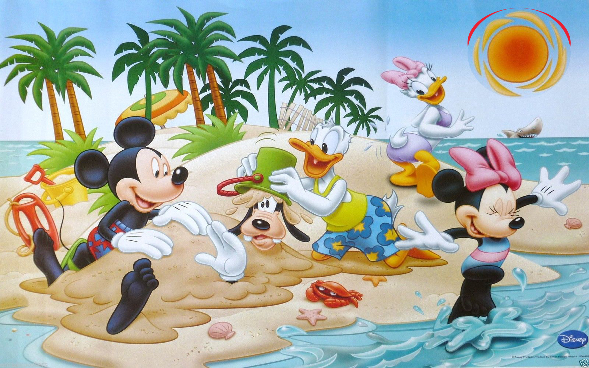 Donald Duck Daisy Duck Mickey Mouse Minnie Aand Goofy Summer adventures