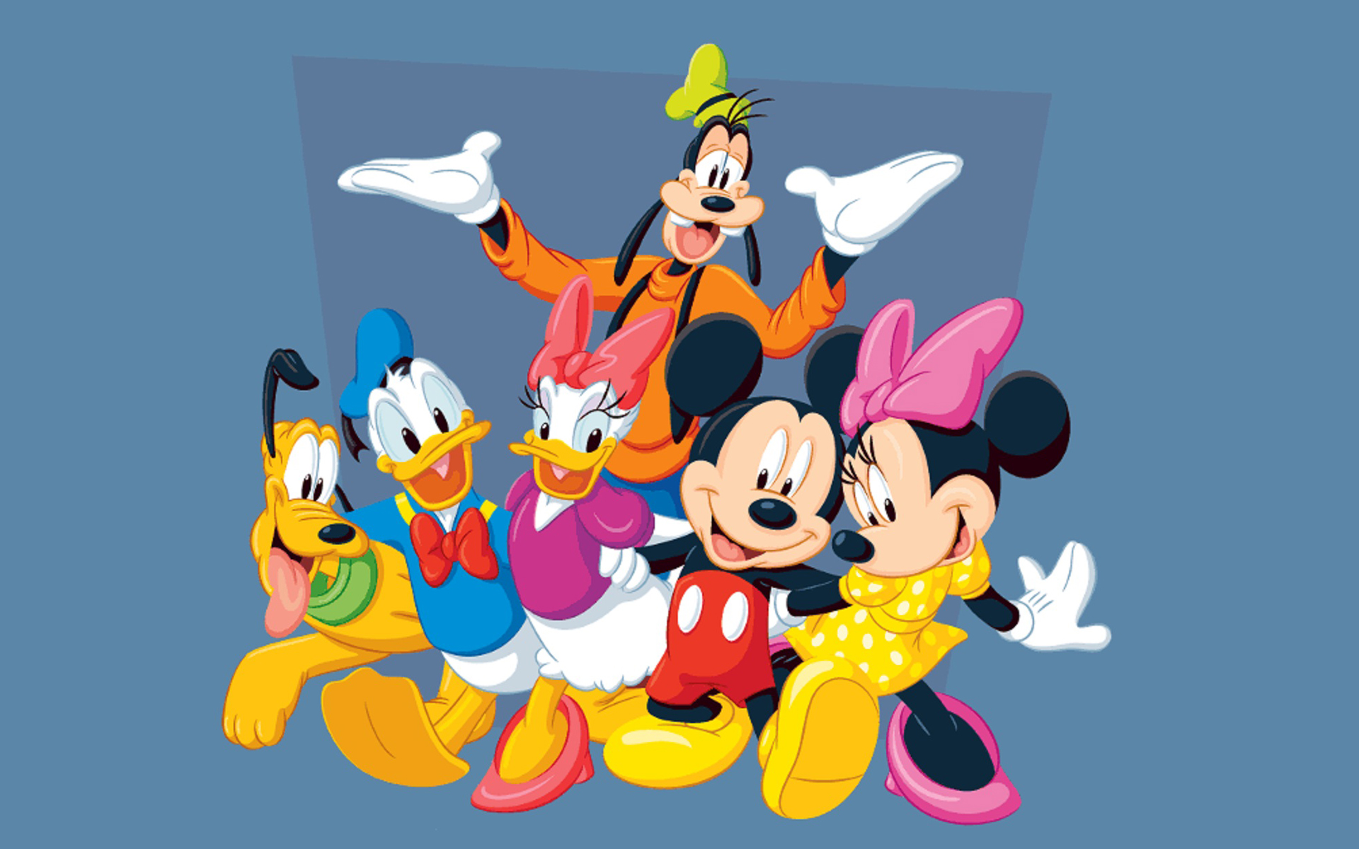 Walt Disney Cartoon Donald Duck Daisy Duck Mickey Mouse Pluto And Goofy Des...
