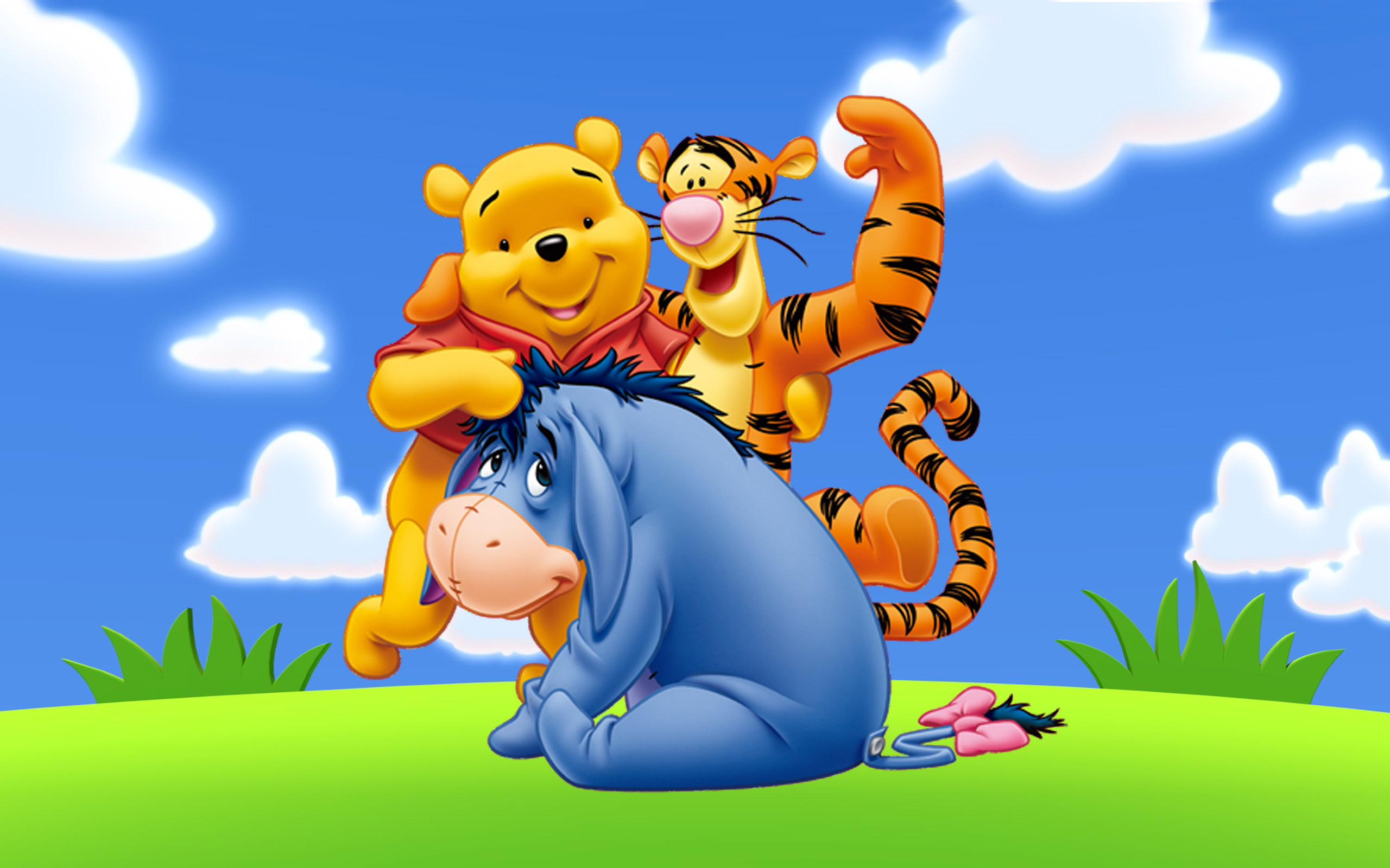 Winnie The Pooh And Friends Eeyore Tigger Cartoon Art Images Widescreen