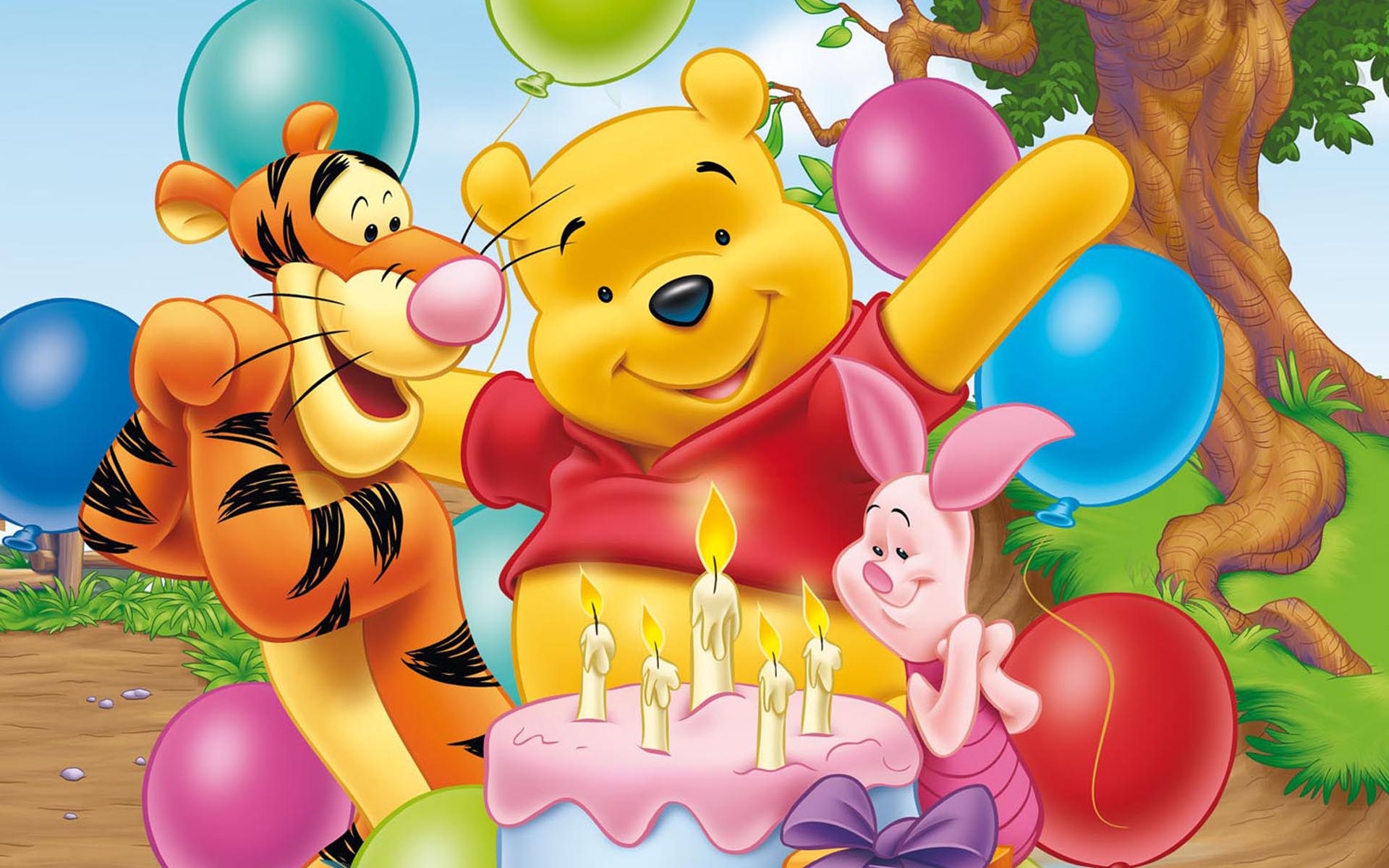 Winnie The Pooh Tigger Piglet Eeyore Celebration Of Birthday Birthday