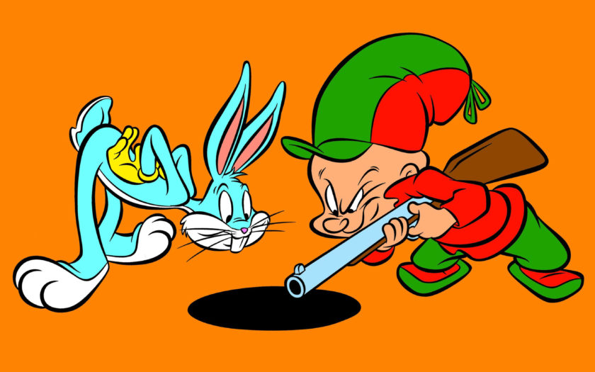 Bugs Bunny And Elmer Fudd Looney Tunes Cartoons Desktop Wallpaper Backgroun...