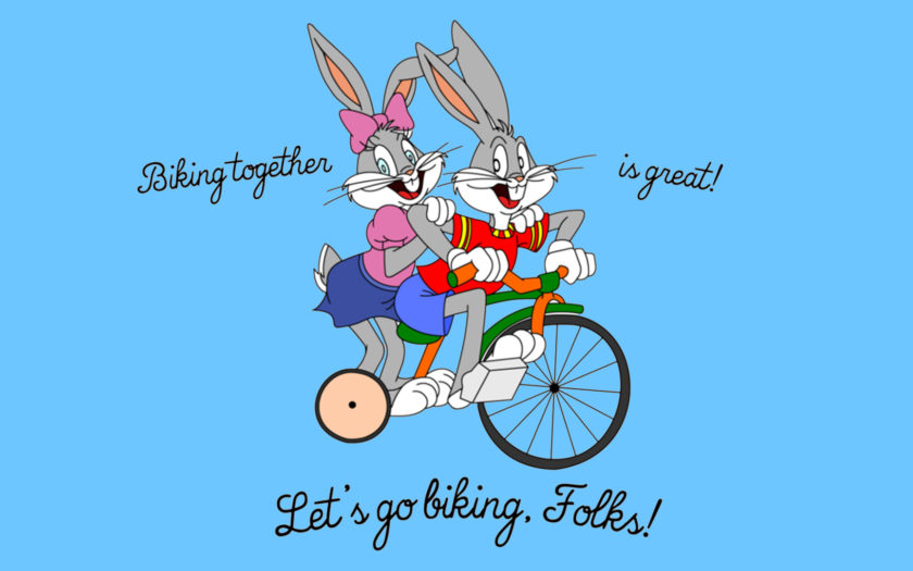 Bugs Bunny And Lola Bunny Driving Bicycle Desktop Backgrounds Free Download  1920x1080 : 