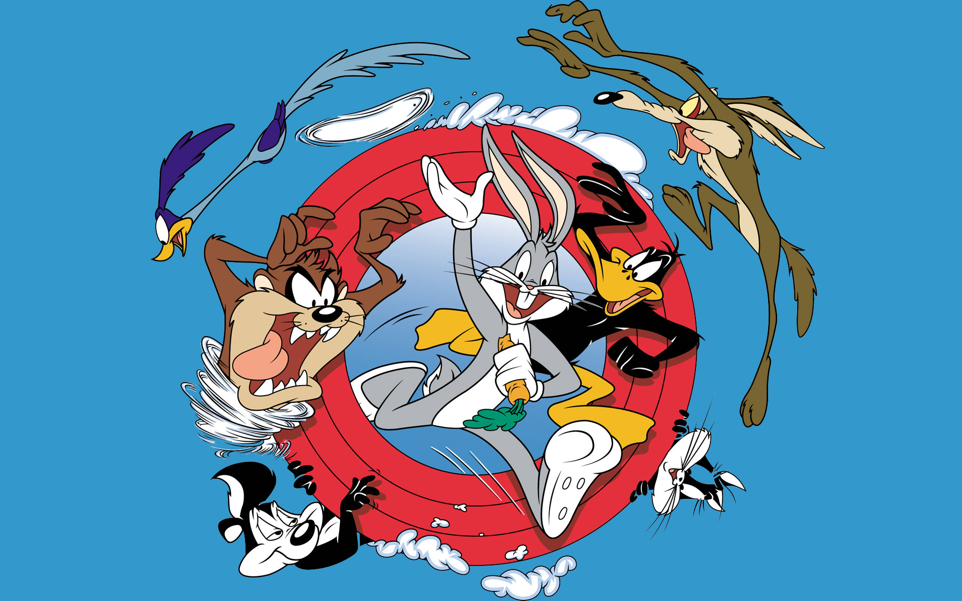 Looney Tunes Bugs Bunny Road Runner Coyote Daffy Duck Tasmanian Devil Deskt...