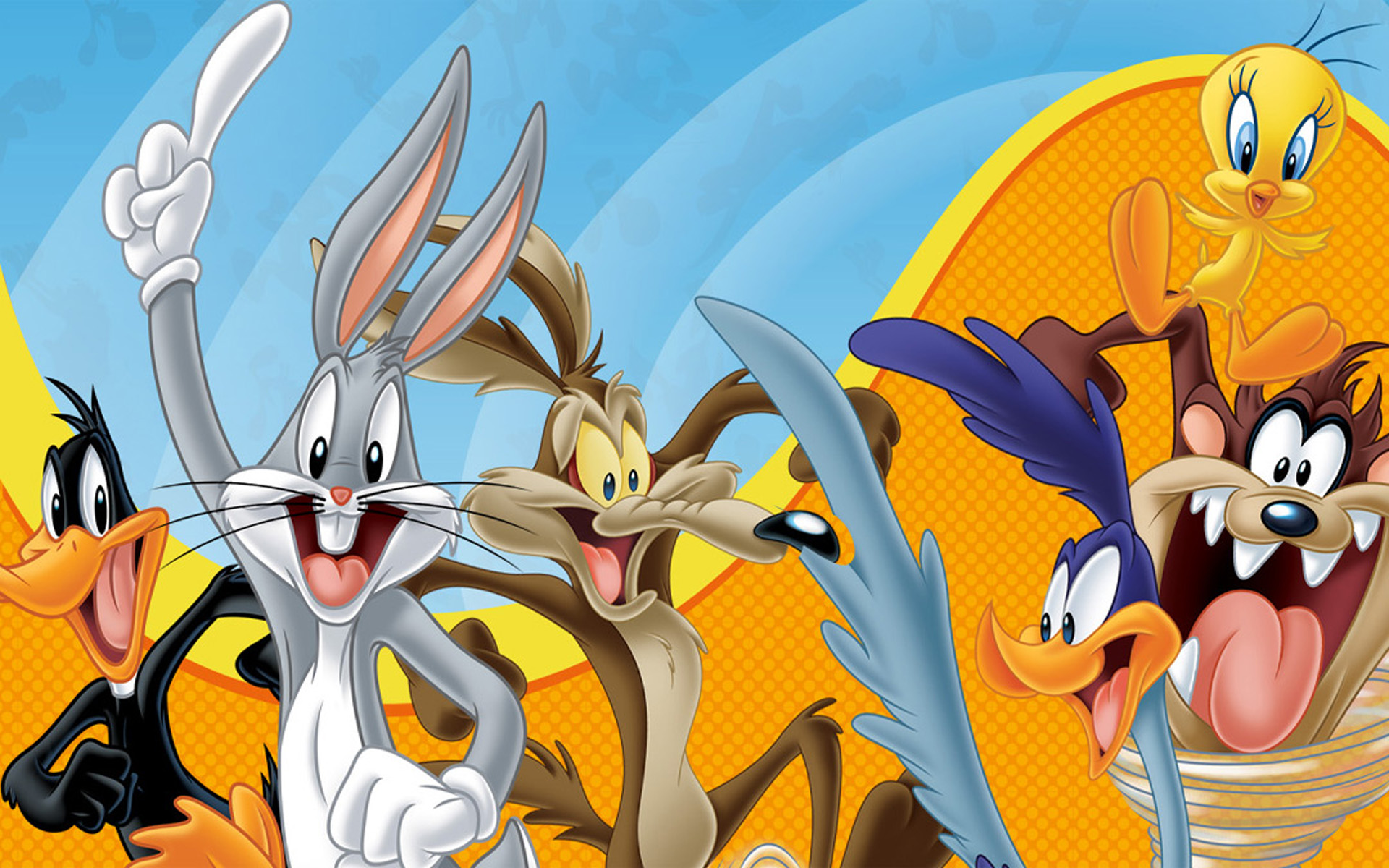 Looney Tunes Bugs Bunny Road Runner Daffy Duckand Coyotetweety Bird And Tasmanian  Devil Cartoon Full Screen Wallpaper Hd For Desktop 1920x1200 :  