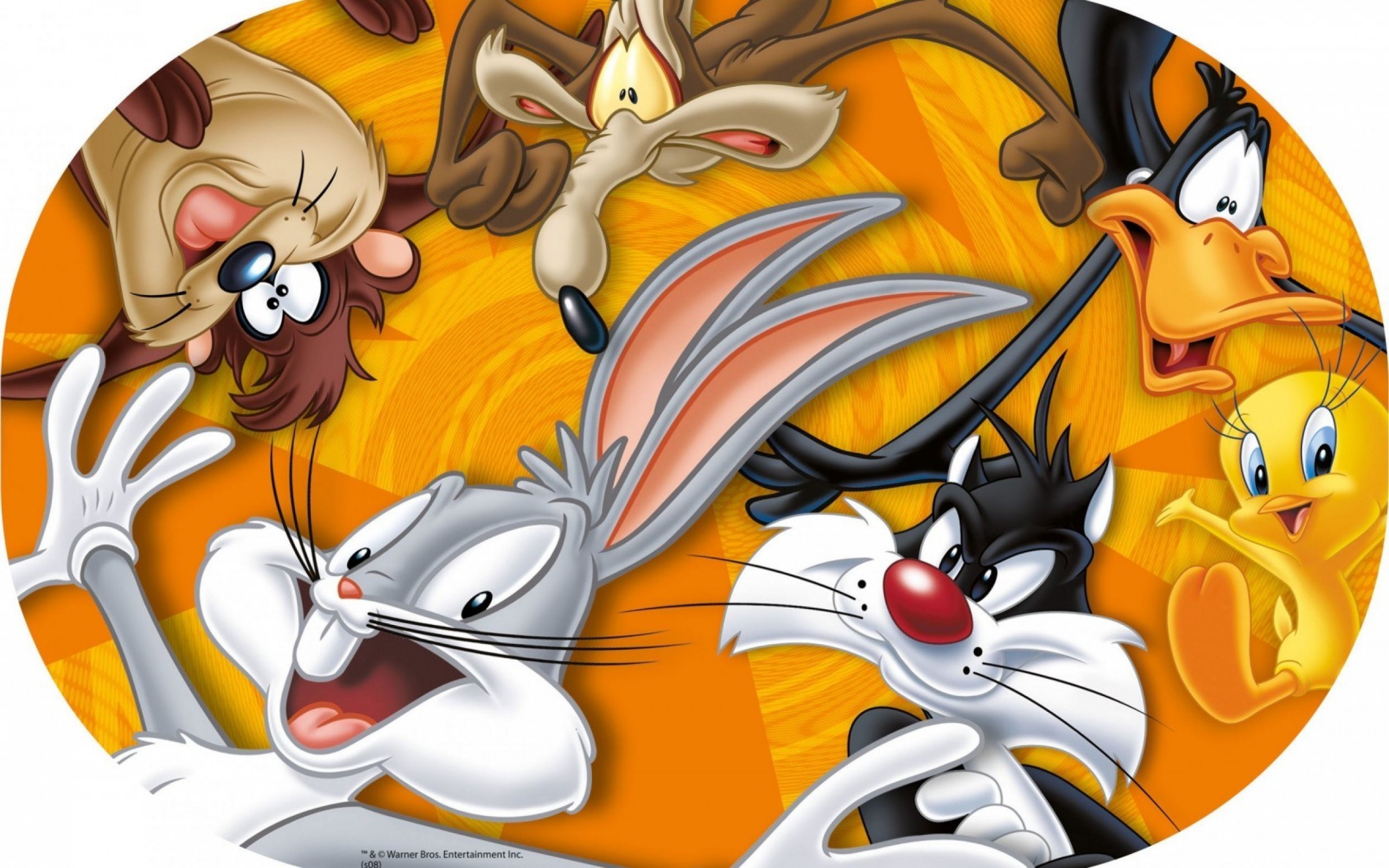 Looney Tunes Cartoon Bugs Bunny Cat Sylvester Coyote Daffy Duck Tasmanian  Devil Tweety Hd Wallpapers For Desktop 2560x1600 : 