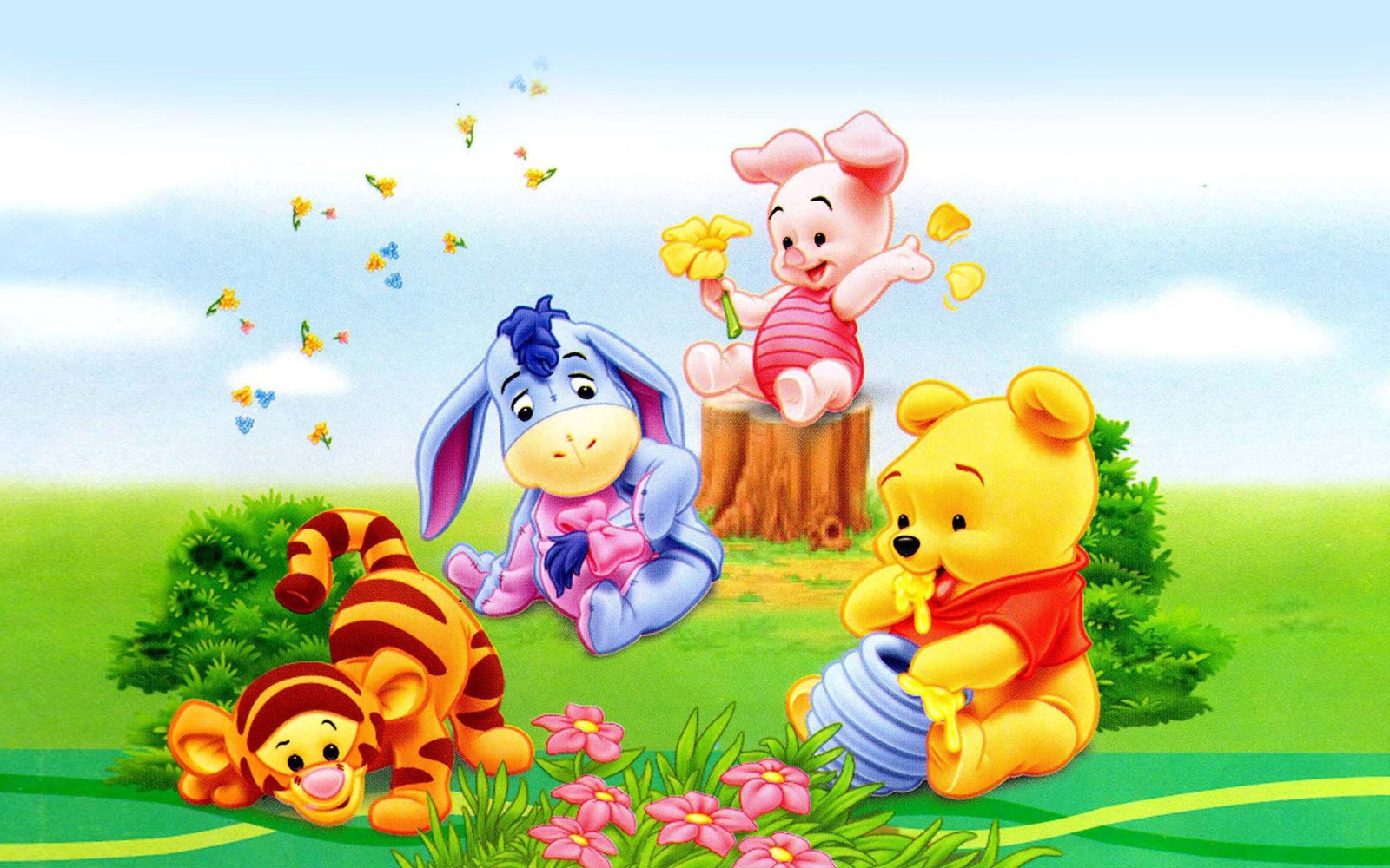 Tigger Piglet Eeyore And Winnie The Pooh Little Babies ...