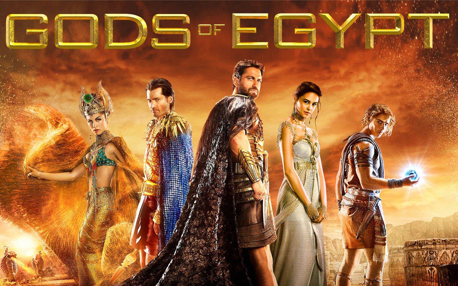 Gods Of Egypt Hathor Goddess Of Love Nikolaj Coster Waldau Horus Gerard Butler Set Courtney Eaton Zaya Brenton Thwaites As Bek Wallpaper Hd 19x10 Wallpapers13 Com