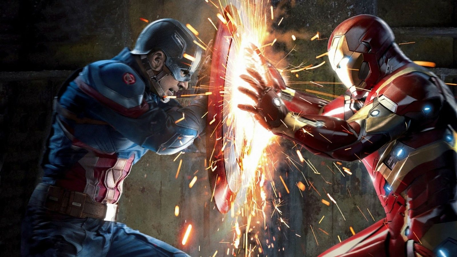 Iron Man And Captain America Civil War Movie Hd Desktop Wallpaper 2560x1440