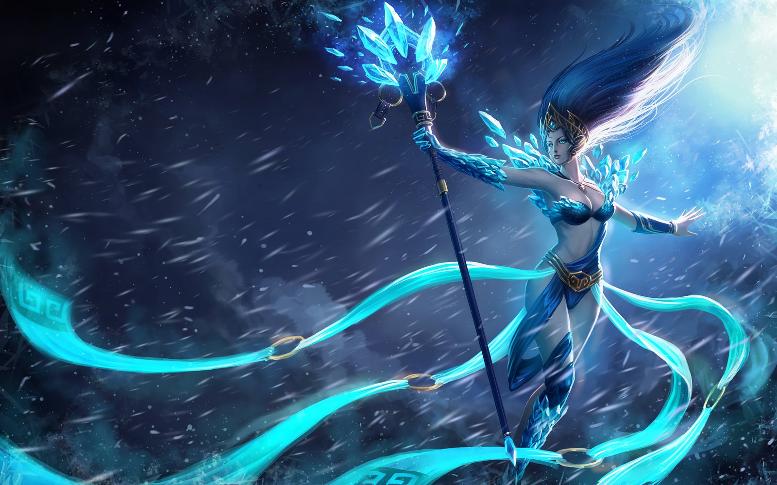 Janna Frost Queen Splash Art League Of Legends Wallpaper Hd For.