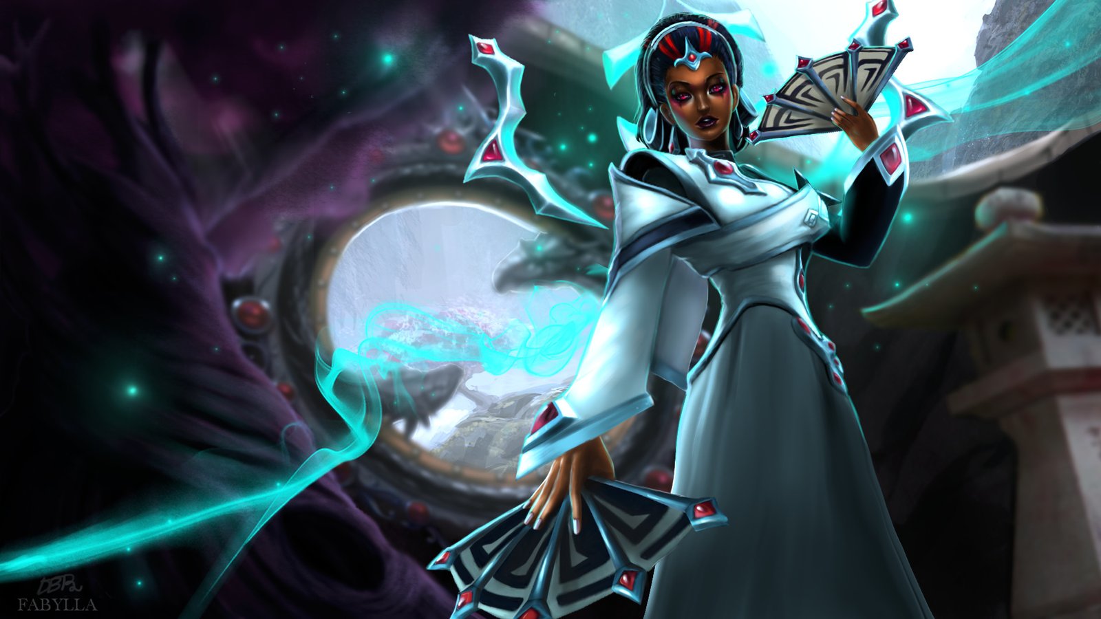 Karma Traditional League Of Legends Splash Art Wallpaper Hd 1920x1080.