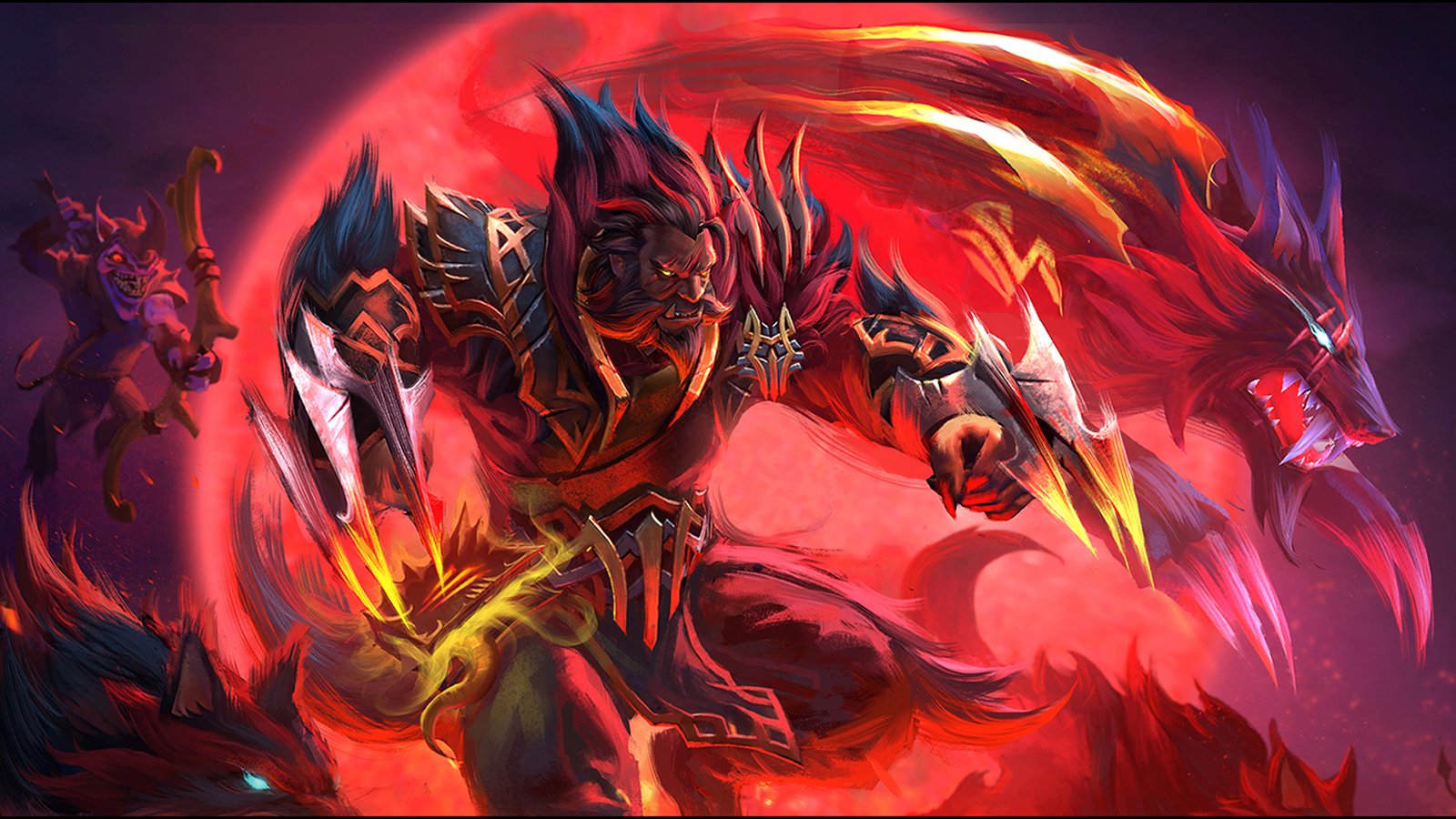 Dota 2 Heroes Warrior Lycan Mark Of The Moon Moon Screen Wallpaper Hd ...