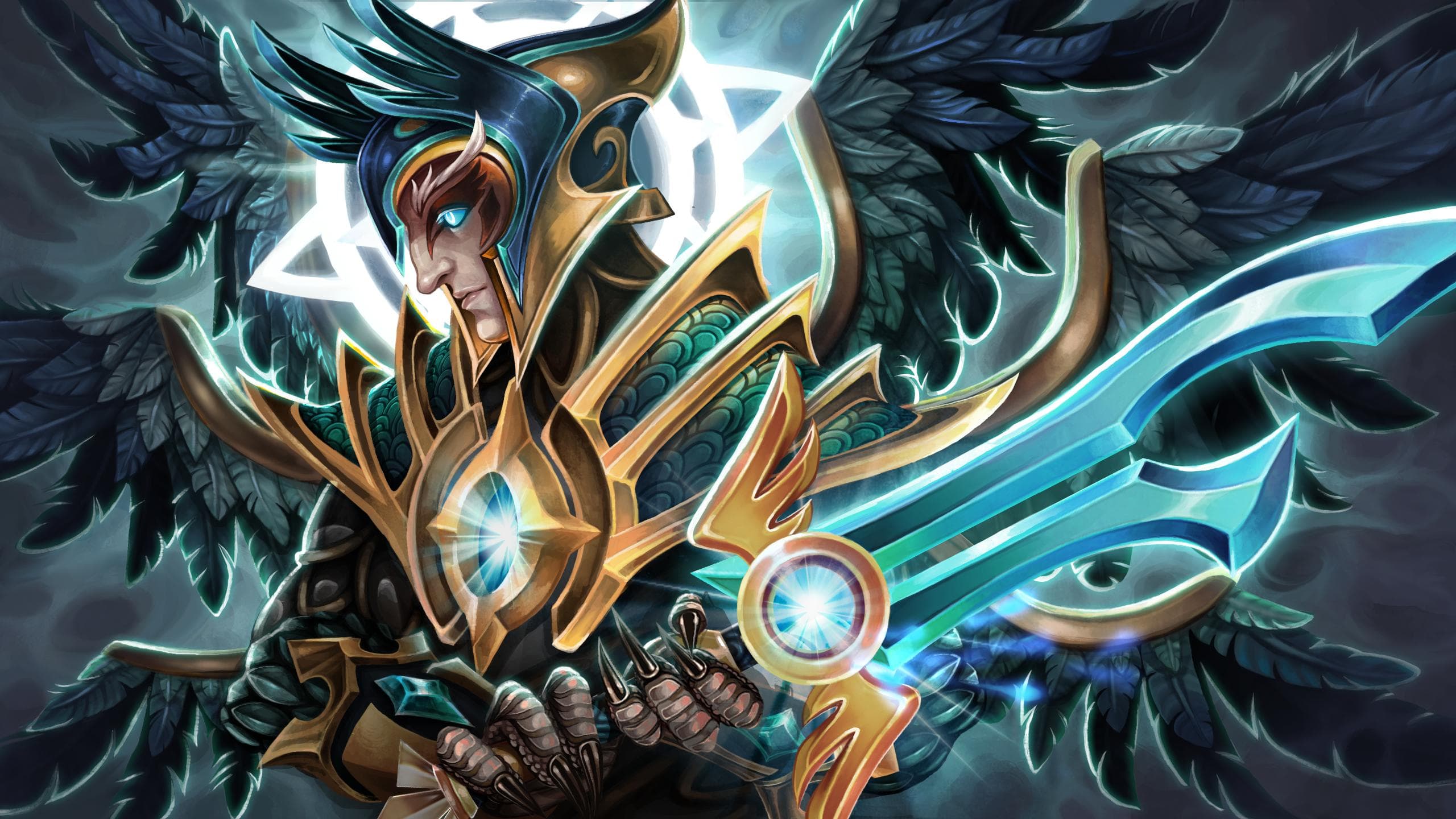 Dota 2 Heroes Skywrath Mage Abilities Mystic Flare Concussive Shot Ancient Seal Arcane Bolt Hd Wallpaper For Mobile Phones Tablet 2560x1440 Wallpapers13 Com