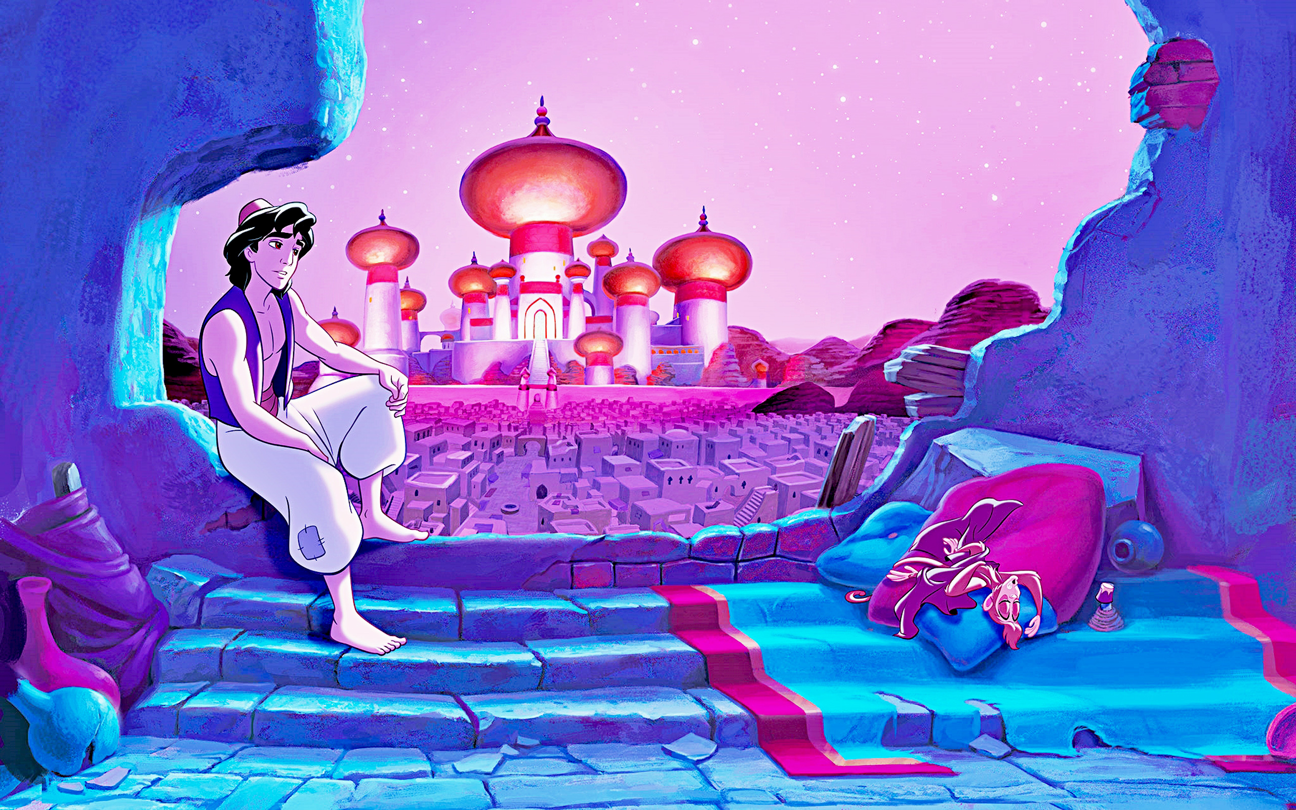 Cartoon Aladdin Walt Disney Aladdin Sultan's Palace Hd Wallpaper 2560x1600  : 