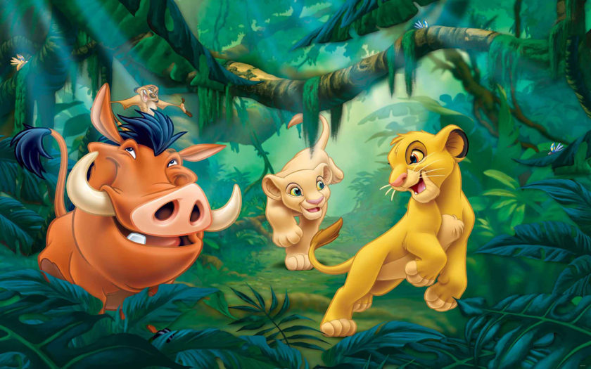 Cartoons Disney The Lion King Simba Nala Timon And Pumba Photo Wallpaper Hd  3560x1600 : 
