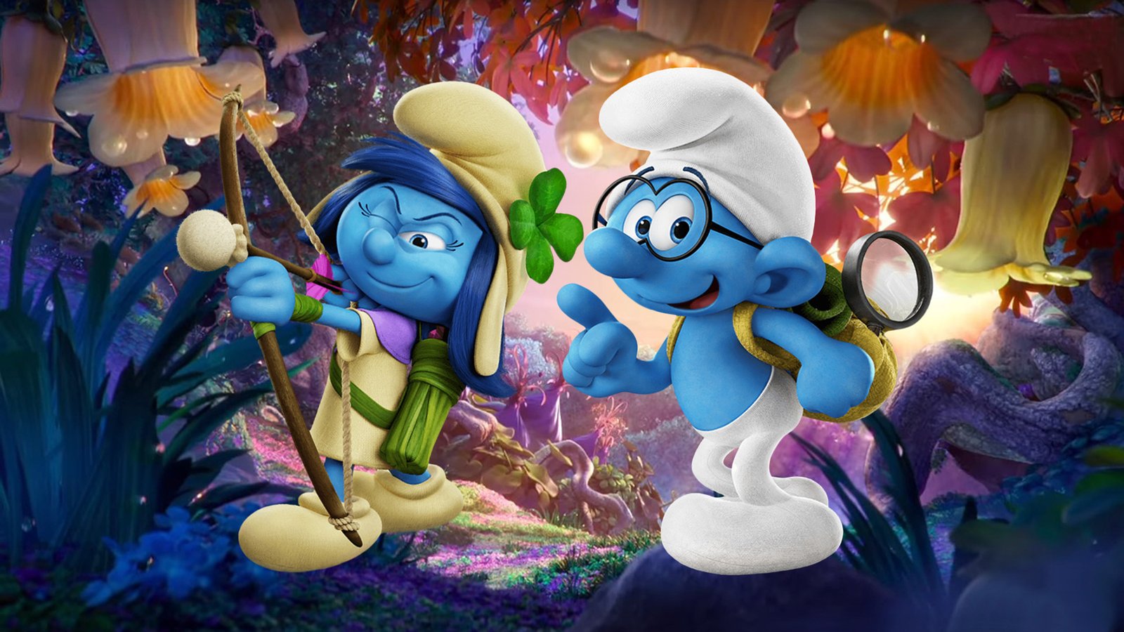 Smurfs The Lost Village Brainy Smurfs And Blossom Smurfs Desktop Hd Wallpap...