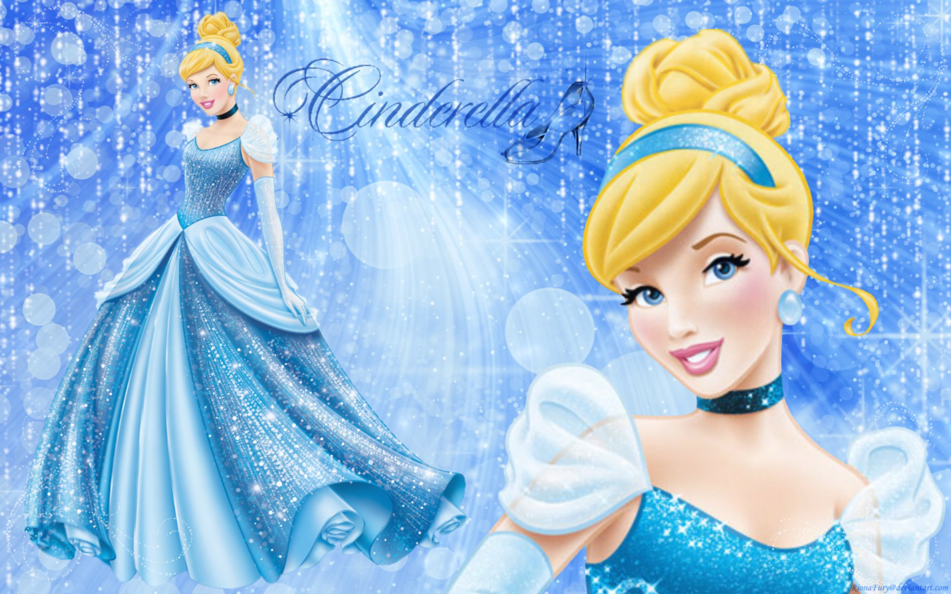 Beautiful Cinderella Disney Princess Cartoon Hd Wallpaper 1920x1200 :  