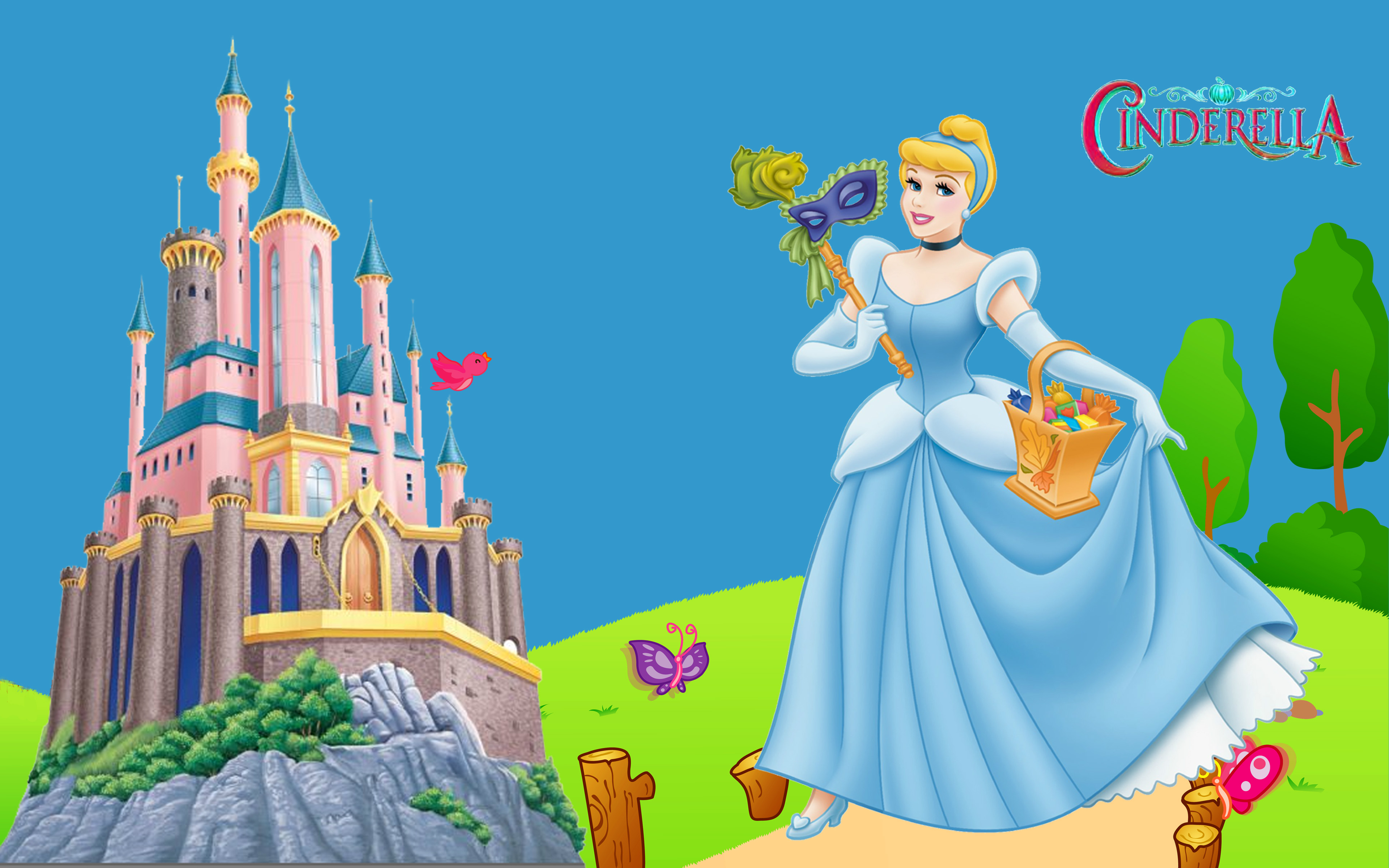 Cinderella Cartoon Movie For Children Photo Wallpaper Hd For Mobile