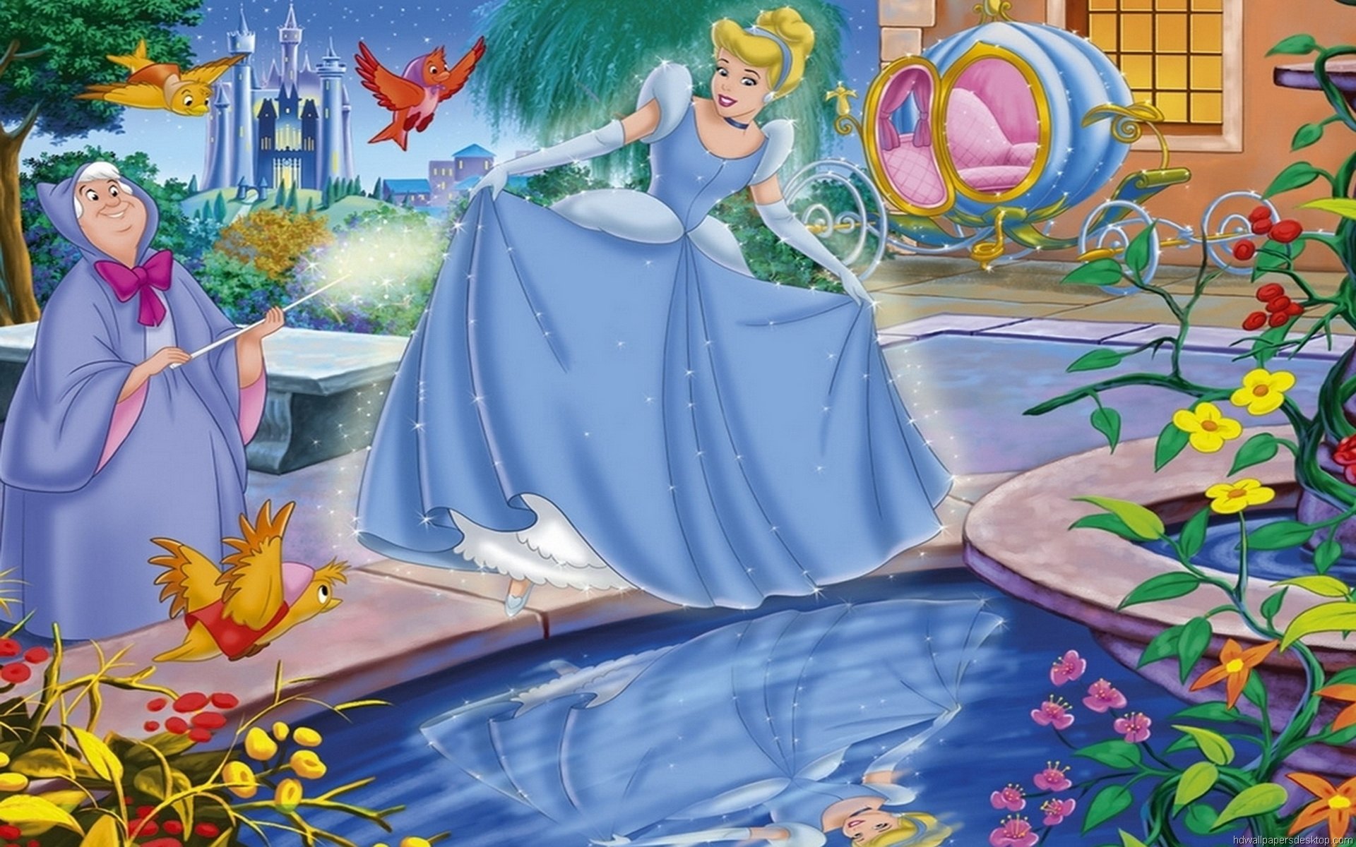 Cinderella And Fairy Godmother Wallpapers For Mobile Phones Tablet And