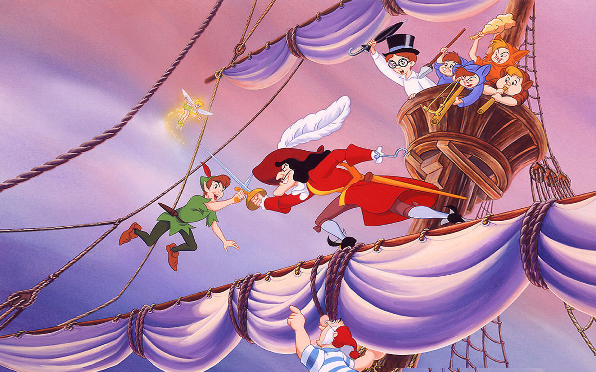 Peter Pan And Captain Hook Fighter Fencing Pirate Ship Cartoon Walt