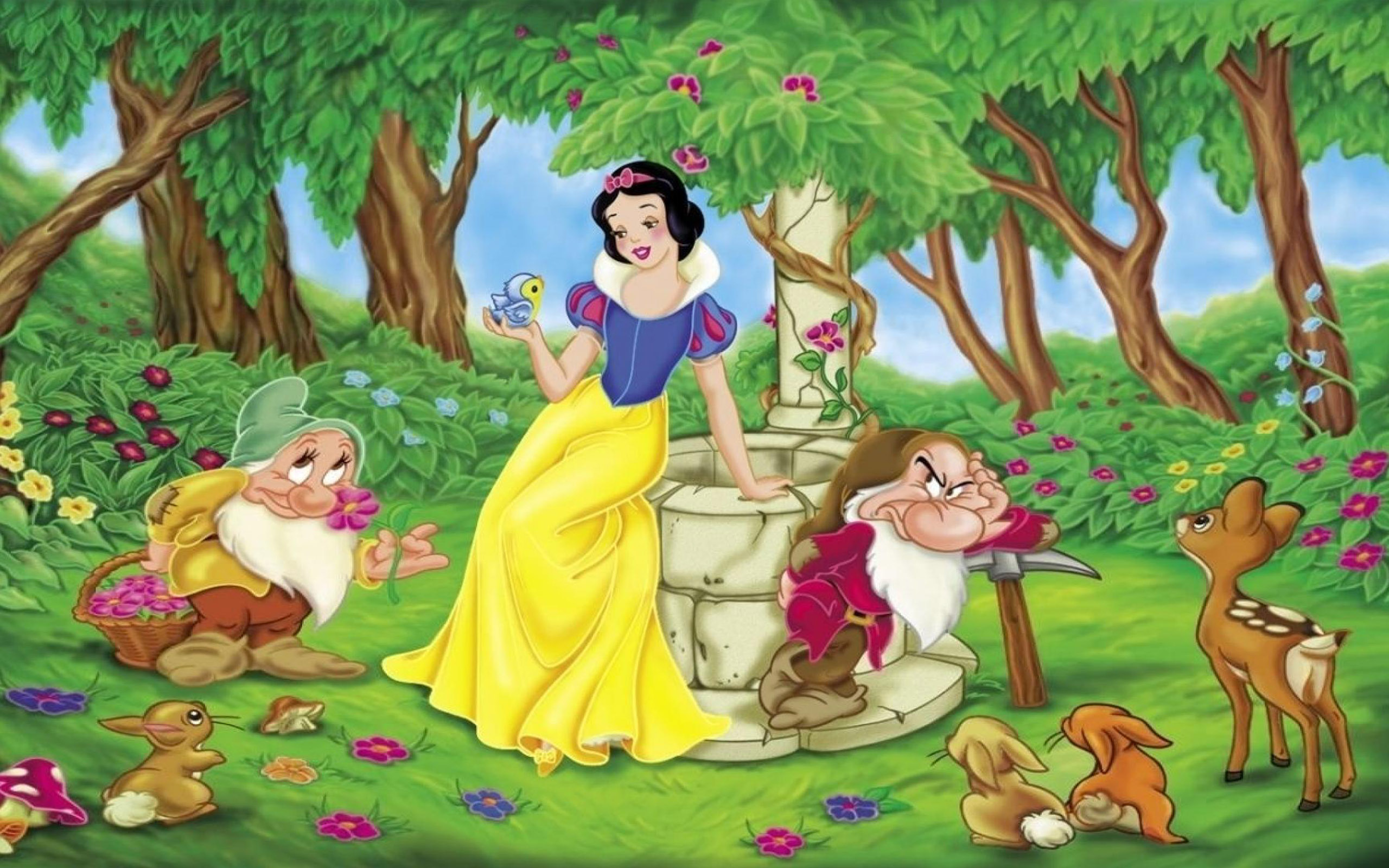 Зарубежные сказочные герои. Принцесса Белоснежка и семь гномов. Белоснежка и 7 гномов Disney. Уолт Дисней Белоснежка.