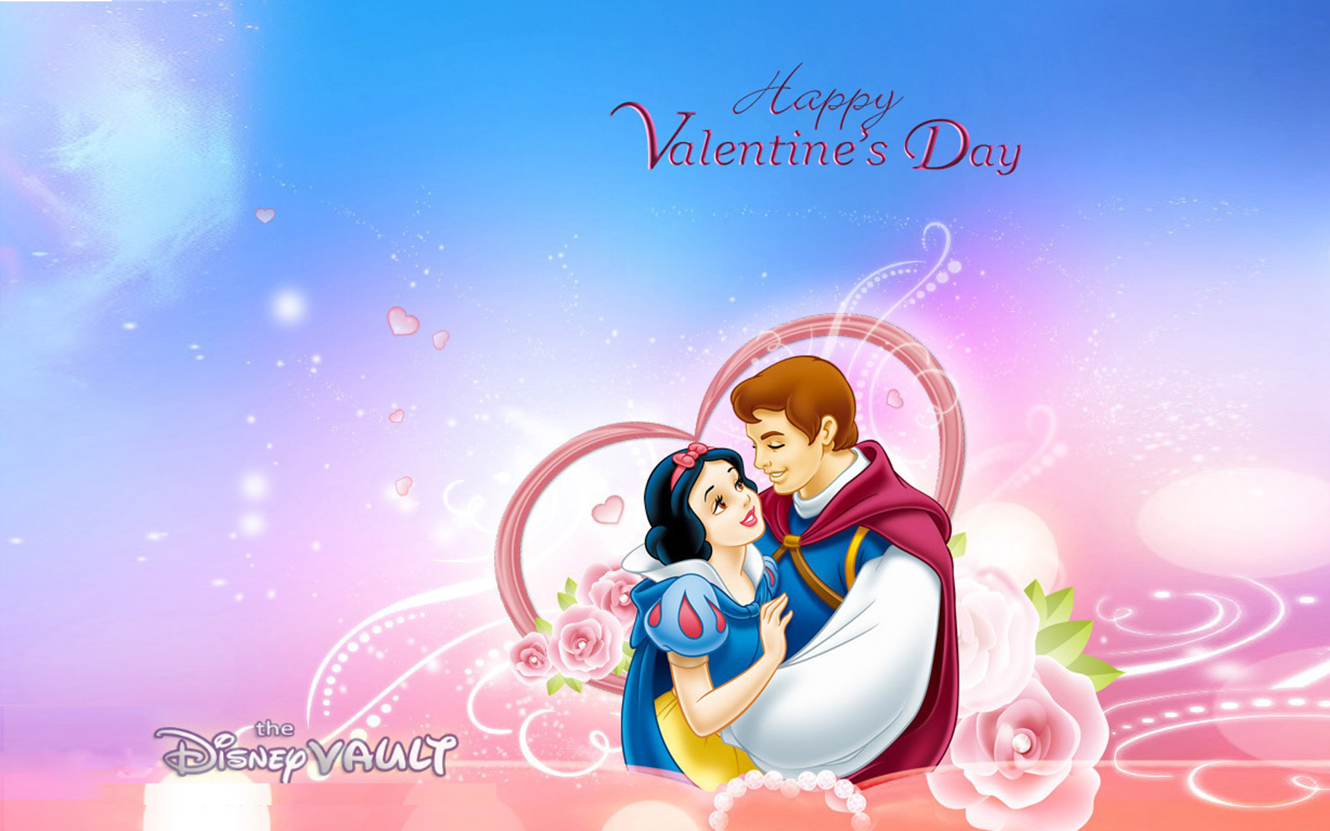 Snow White And The Seven Dwarfs Happy Valentines Day Love Couple Wallpaper  Hd 1920x1200 : 
