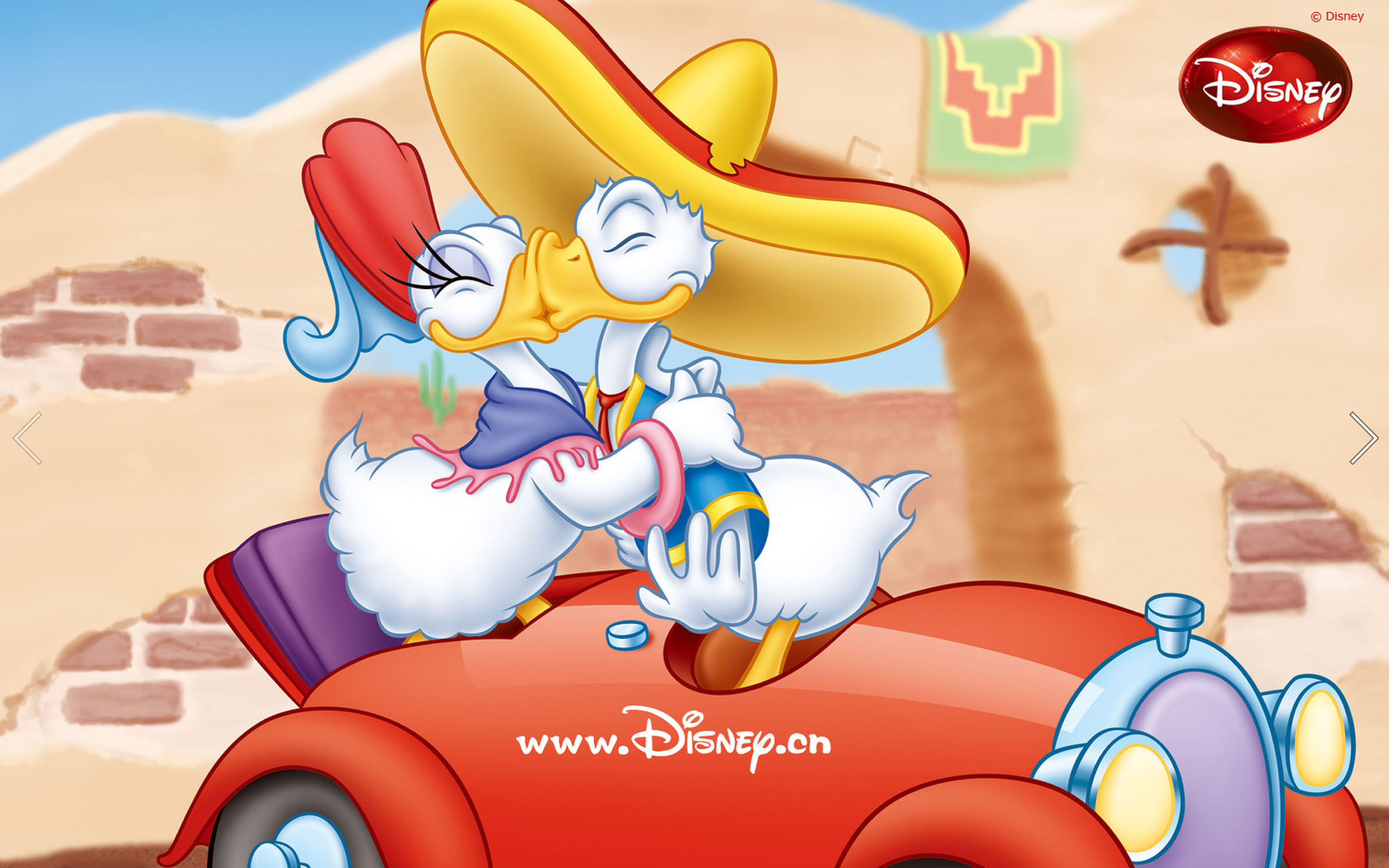 Cartoon Donald Duck And Daisy Duck Hot Kissing Wallpapers Hd 3840x240.