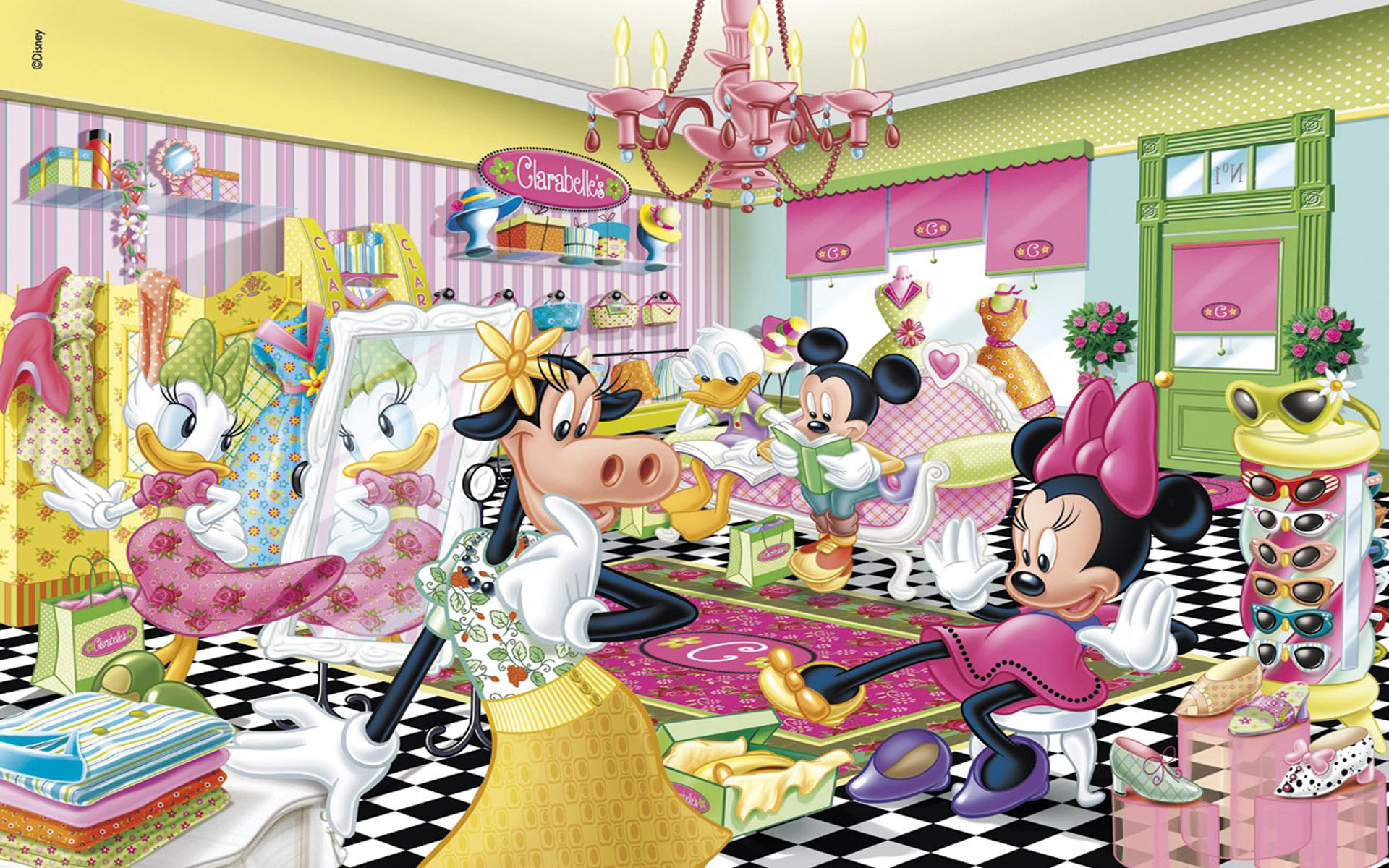 Дисней темы. Minnie Mouse. Минни и Дейзи. Мини Маус Мики Маус шопинг.