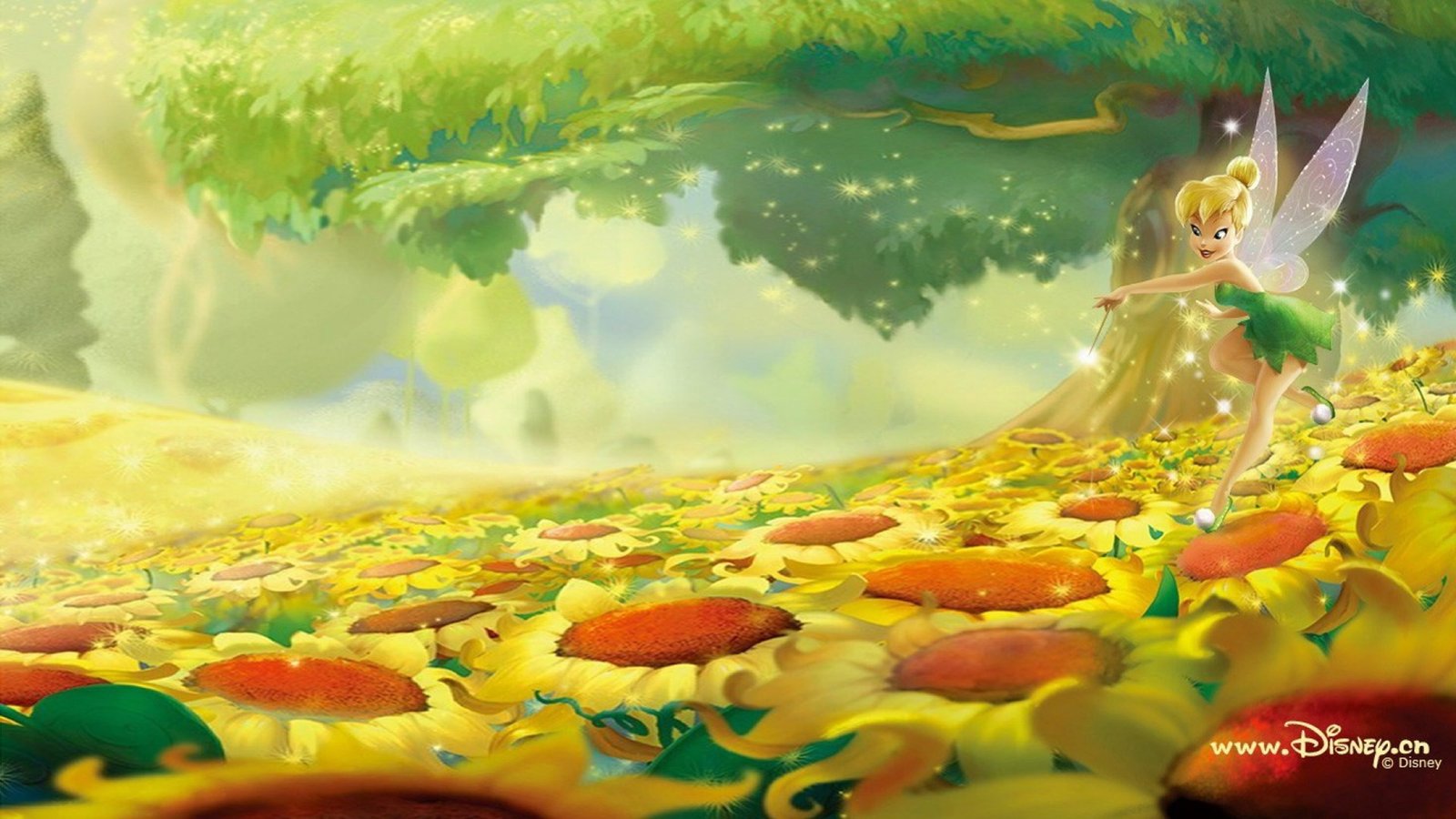 Tinkerbell Cartoon Disney Fairies Abstract Wallpaper Hd 1920x1080