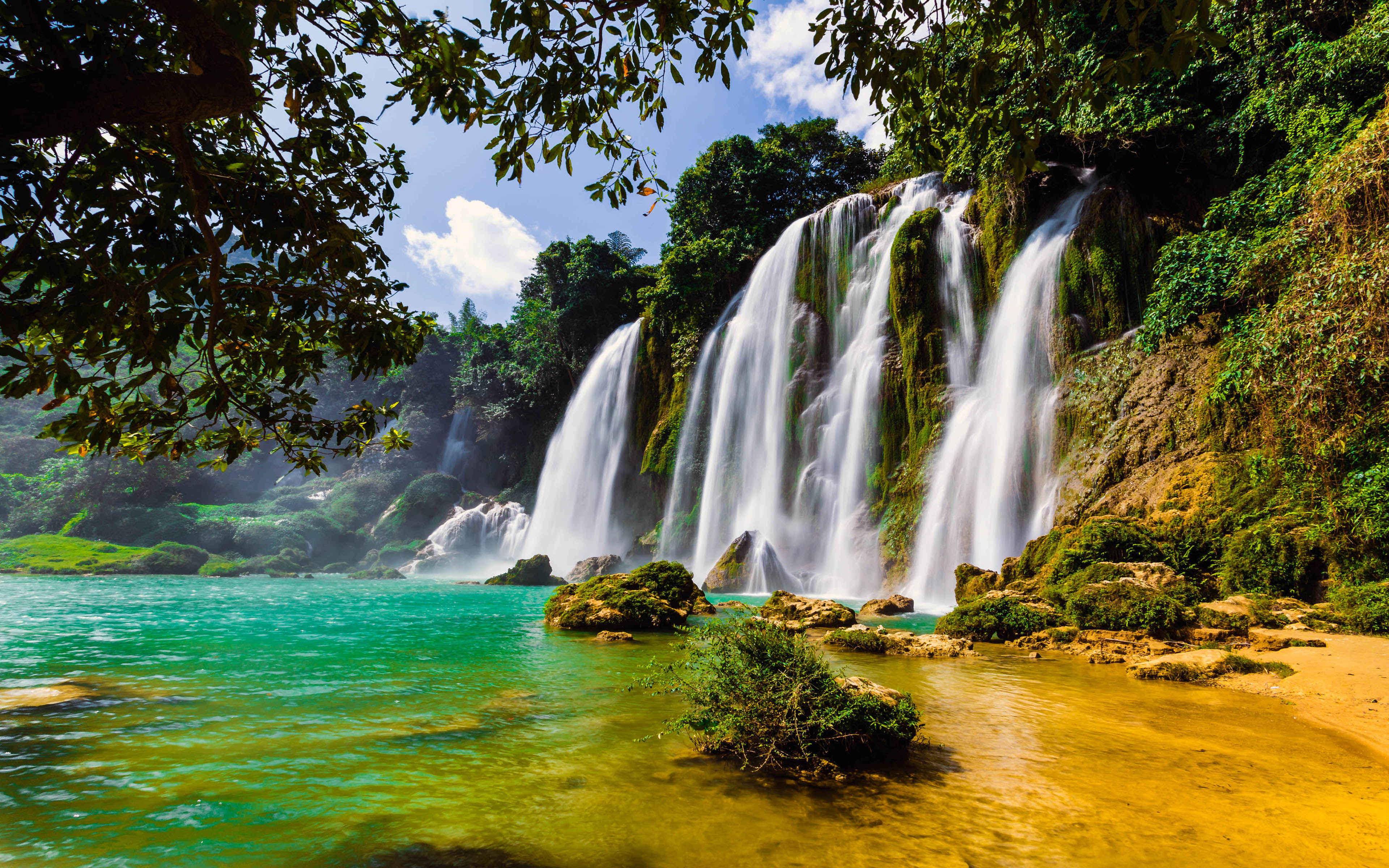 Ban Gioc Waterfall In China And Vietnam 4k Wallpapers Hd &amp; Images For