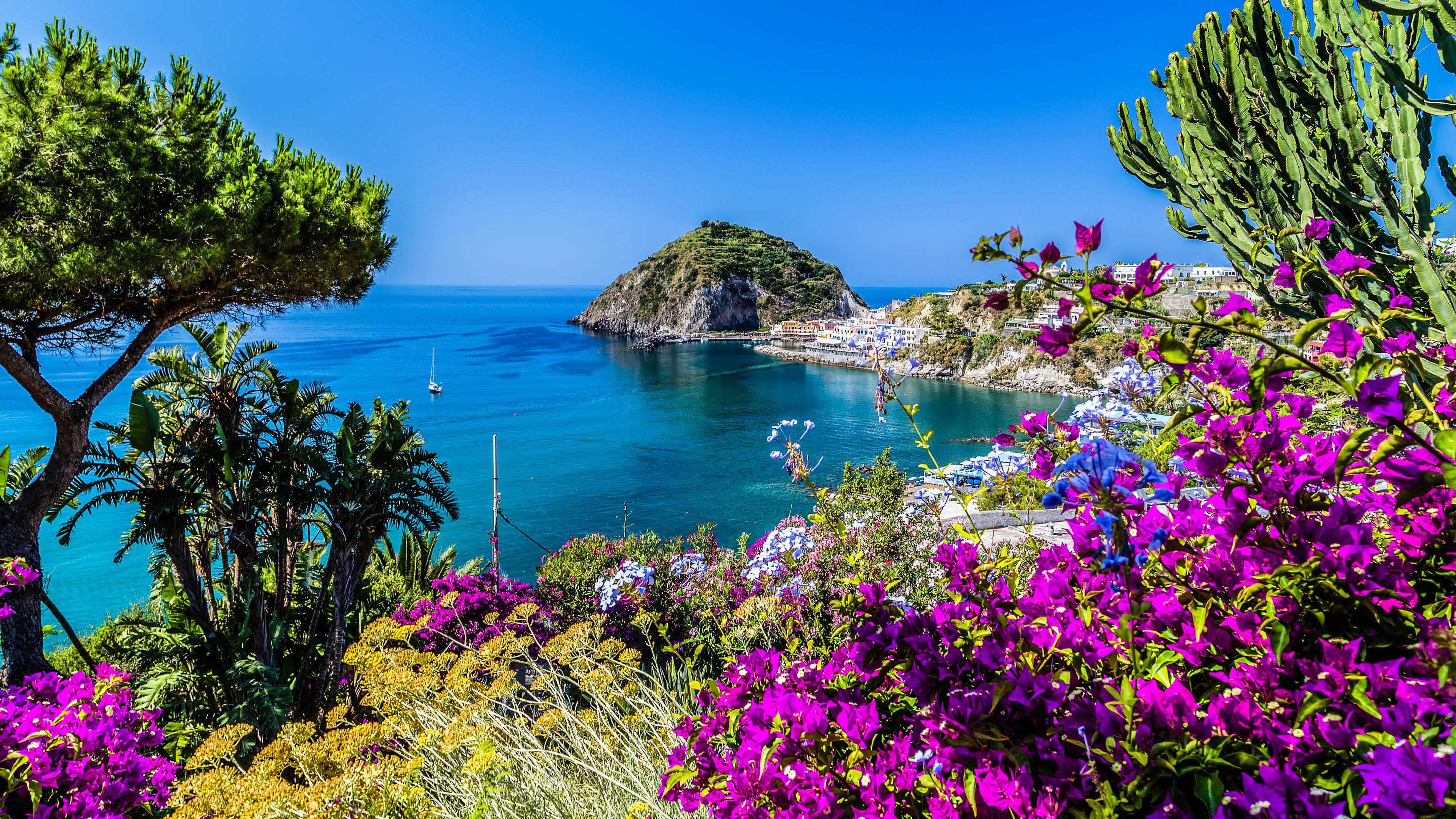 Ischia Is A Volcanic Island In The Gulf Of Naples Italy The Beach