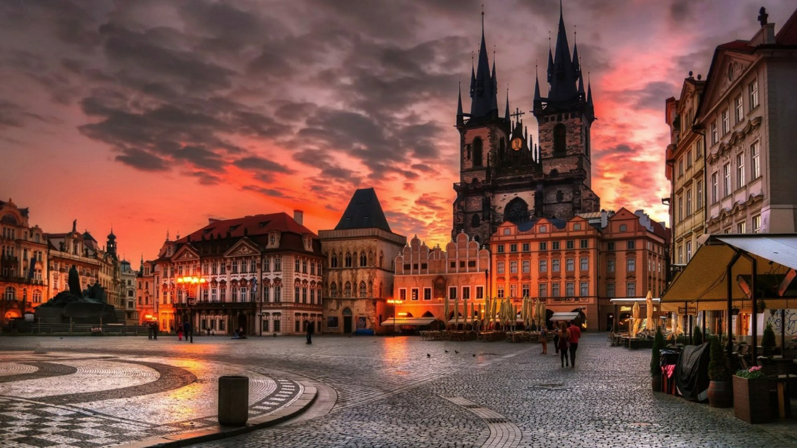 Old Town Square Prague Czech Republic Between Wenceslas Square And The