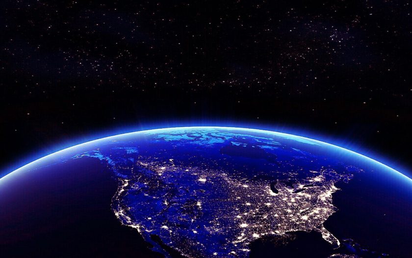 Earth North America In The Night View From Space 4k Wallpaper For Mobile  Phones Tablet And Laptop 3840x2160 : 