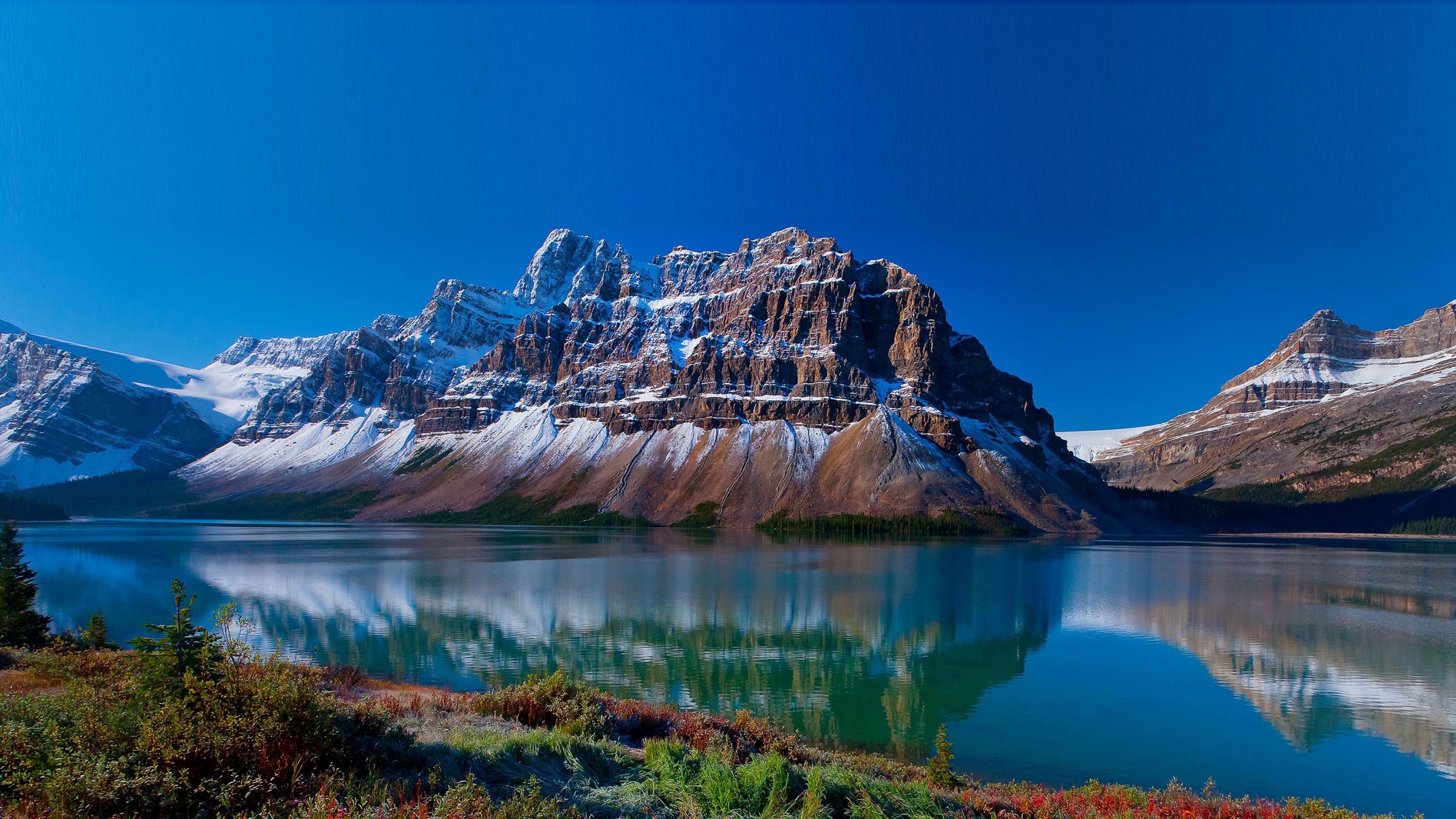 Wallpaper National Park Alberta Canada Fjord Alps Rocks