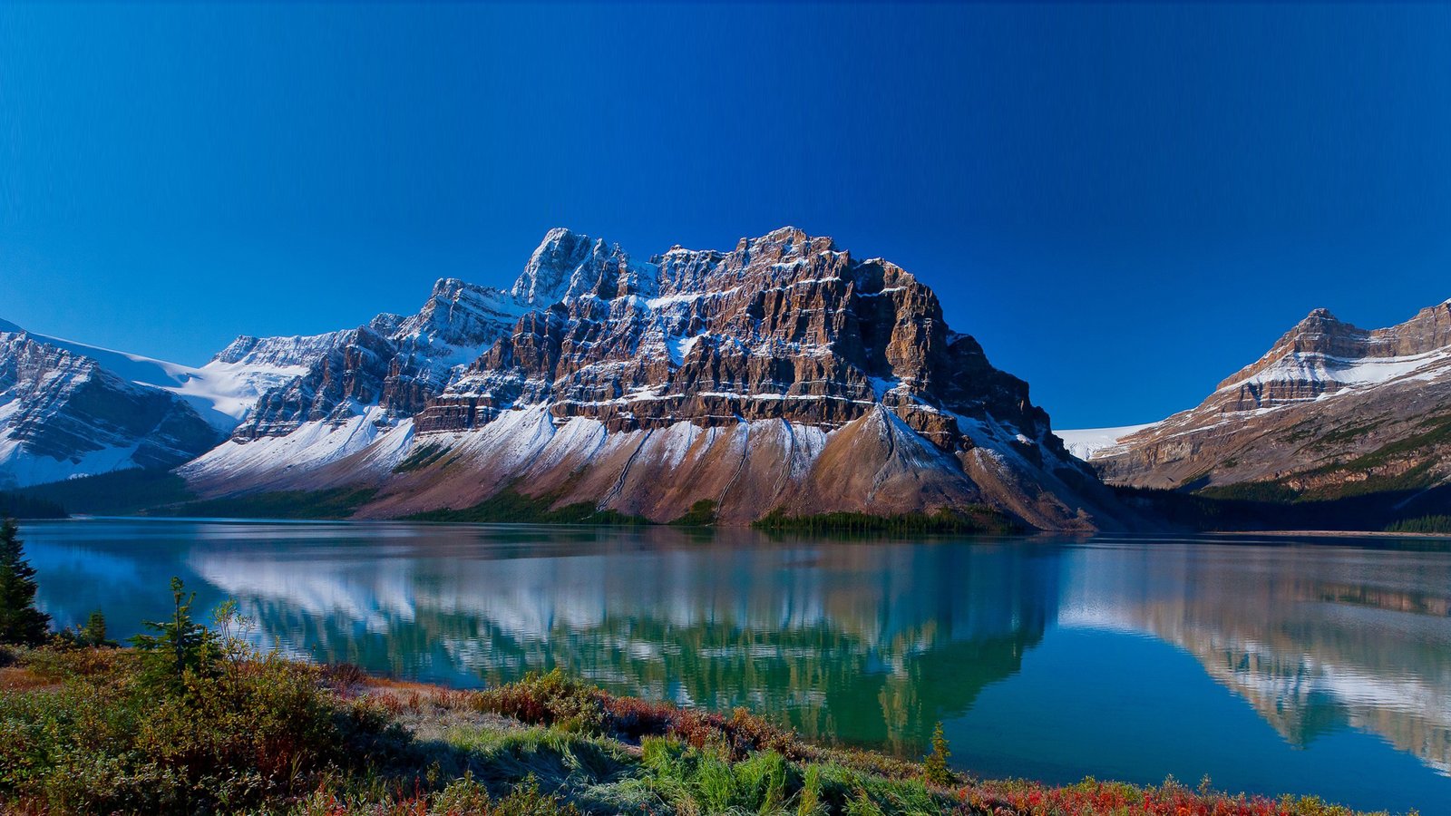 Wallpaper National Park Alberta Canada Fjord Alps Rocks Mountains Lake