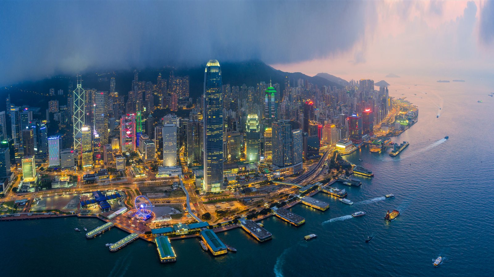 Hong Kong Chinese Administrative Region Densely Populated Urban Center