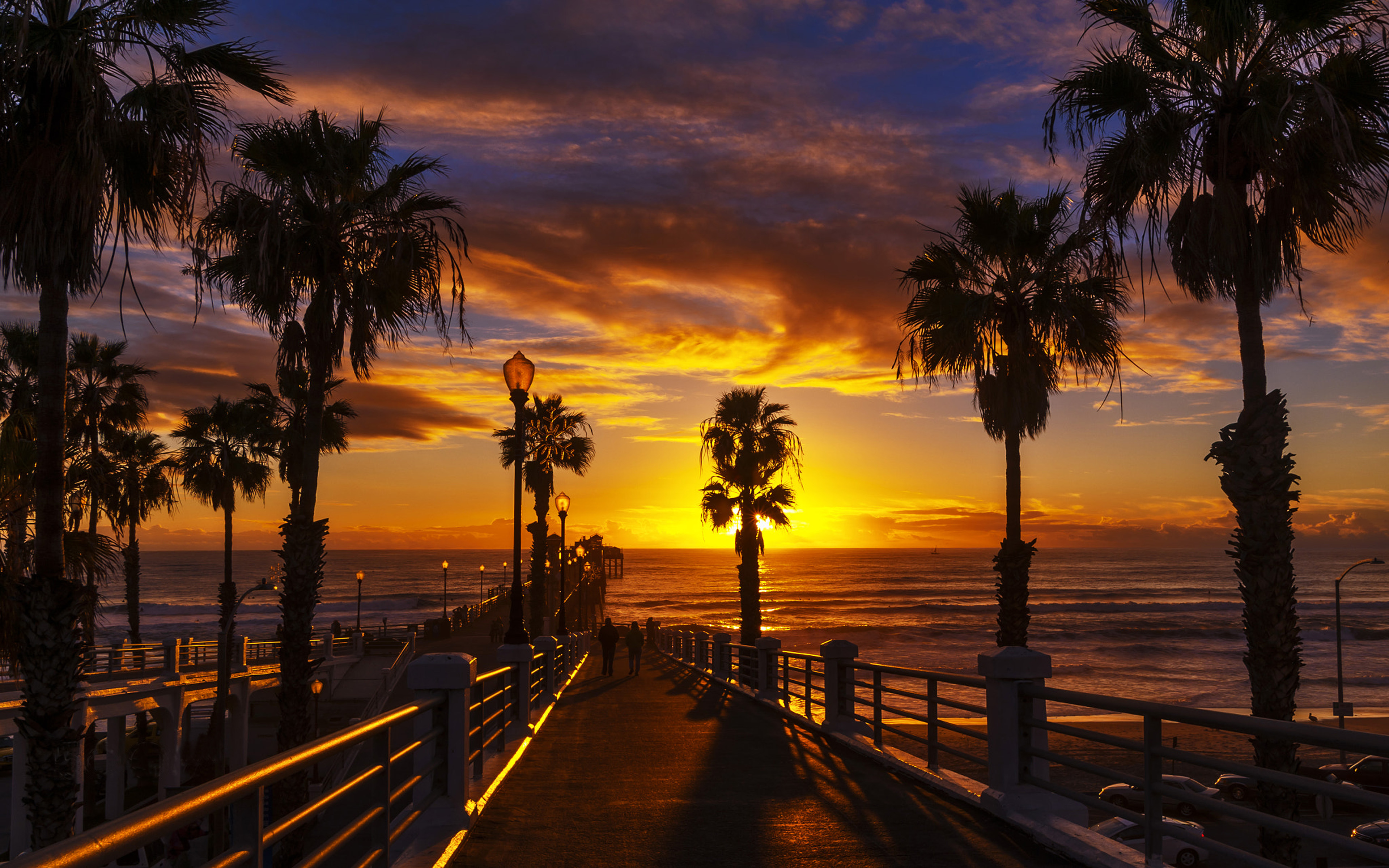 Sunset At The Oceanside Pier In The North County Of San Diego