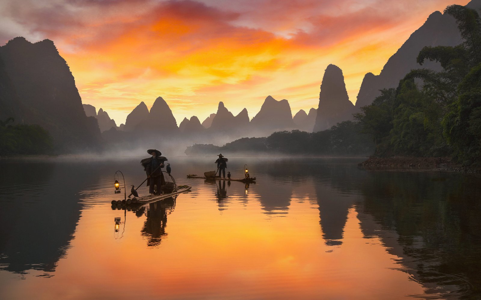 Li River In China View From Xialong In Near On Xingping Yangshuo