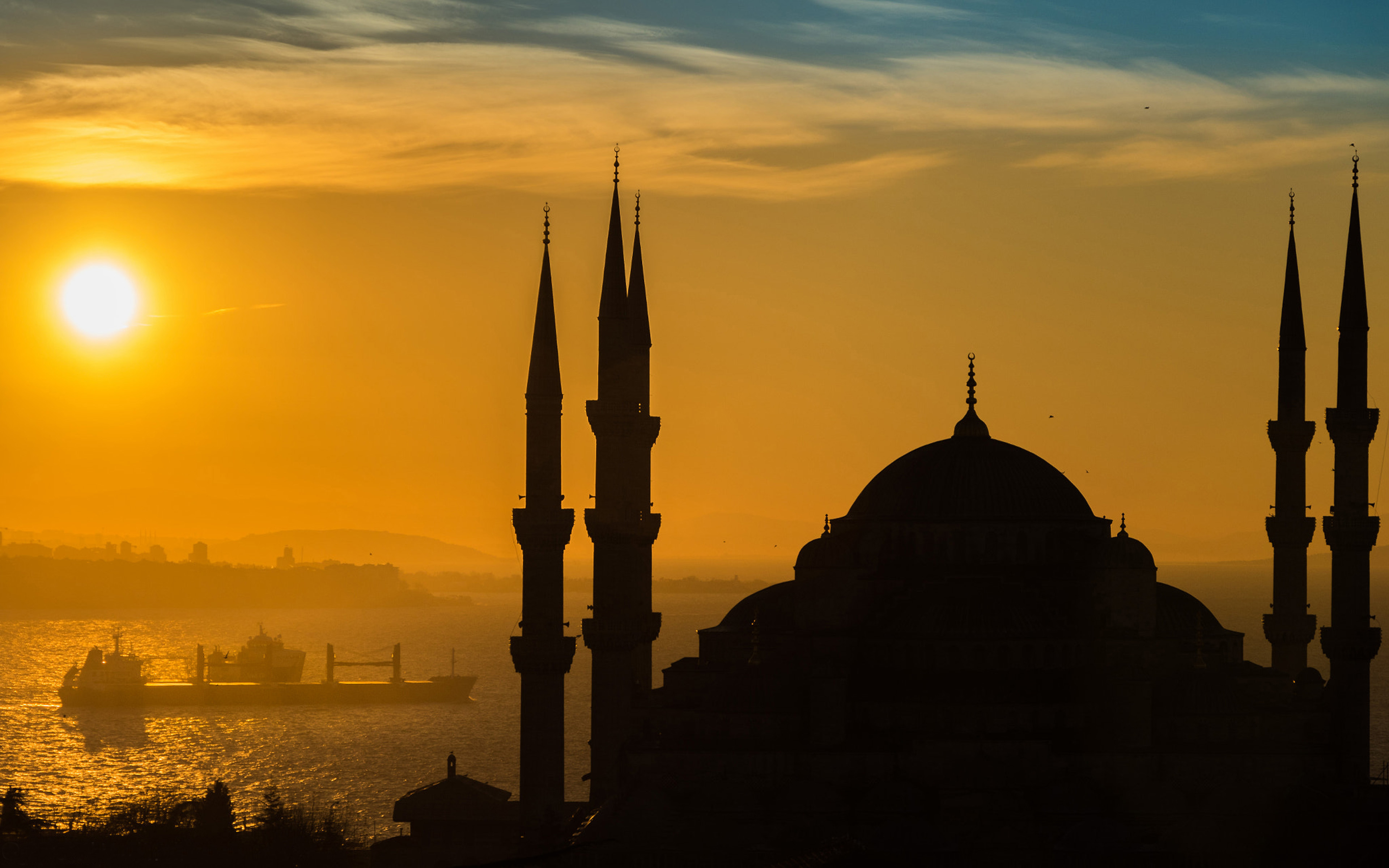 Sunnset At Istanbul Sultan Ahmed Mosque Turkish 4k Ultra Hd Tv