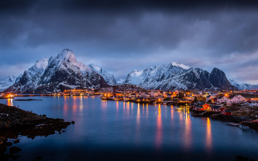The Magic Islands Of Lofoten Norway Europe Winter Morning Light Landscape Desktop  Hd Wallpaper For Pc Tablet And Mobile 3840x2160 : 