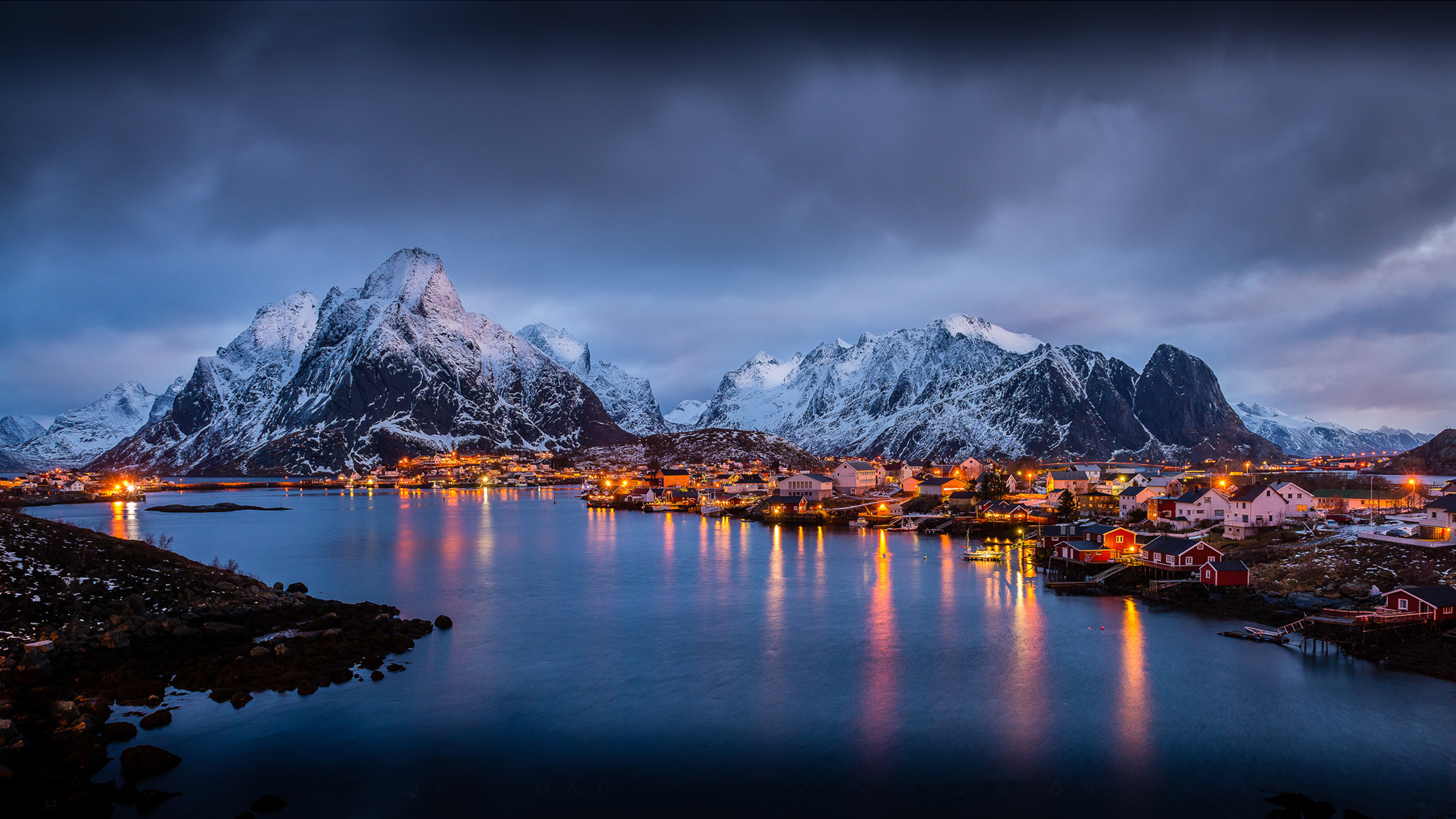 The Magic Islands Of Lofoten Norway Europe Winter Morning Light Landscape  Desktop Hd Wallpaper For Pc Tablet And Mobile 3840x2160 : 