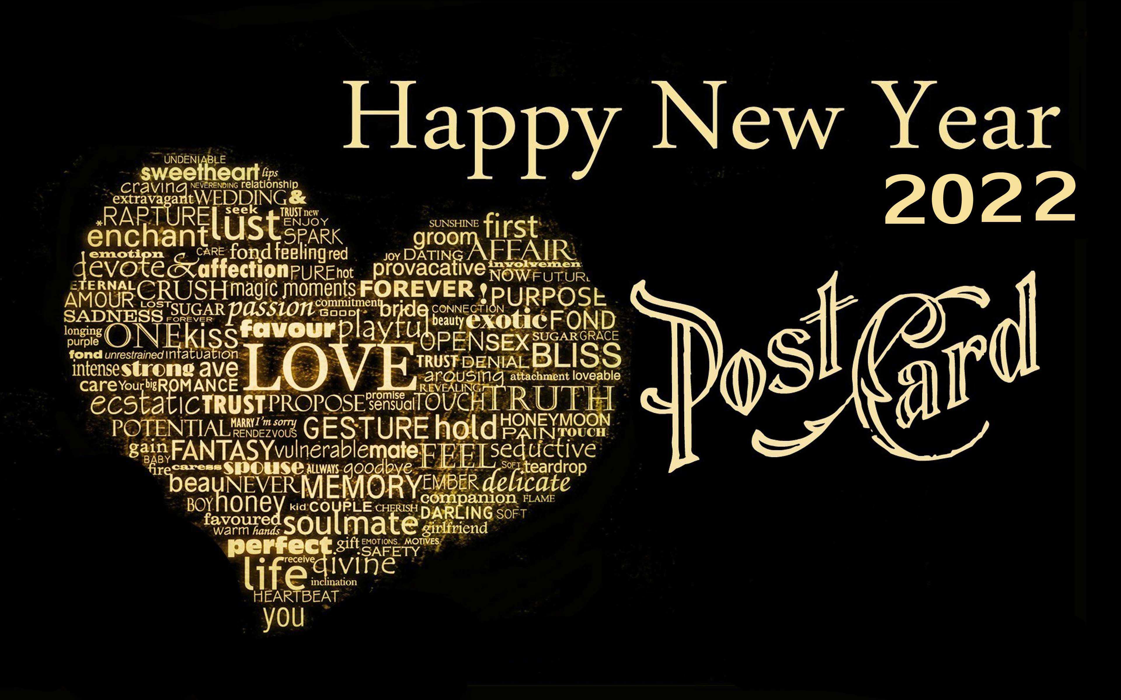 Happy New Year 2022 Beautiful Love Wallpaper For Your Computer Or  Smartphone 3840x2400 : 