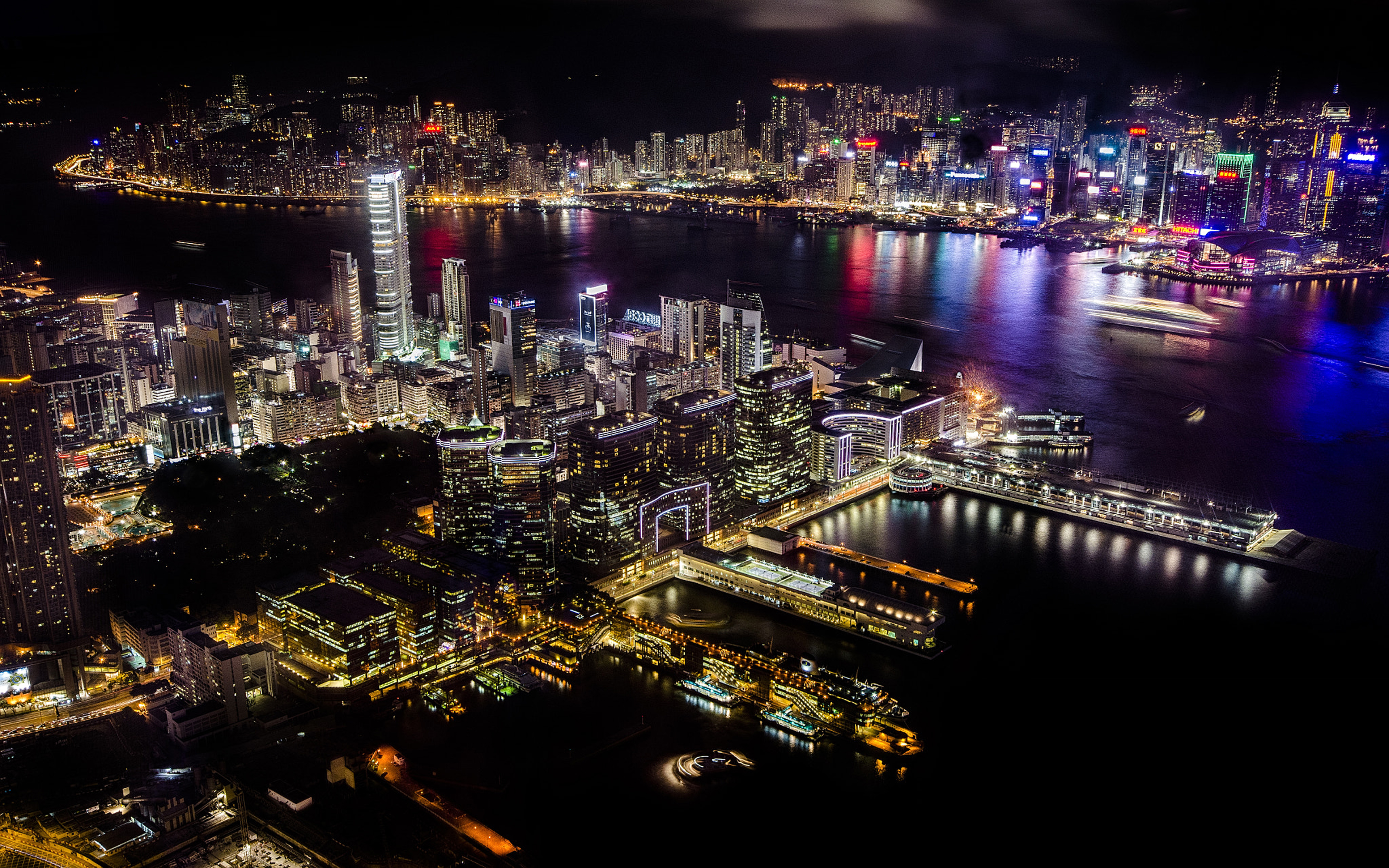 351984 China Hong Kong Megapolis Night Skyline 4k  Rare Gallery HD  Wallpapers