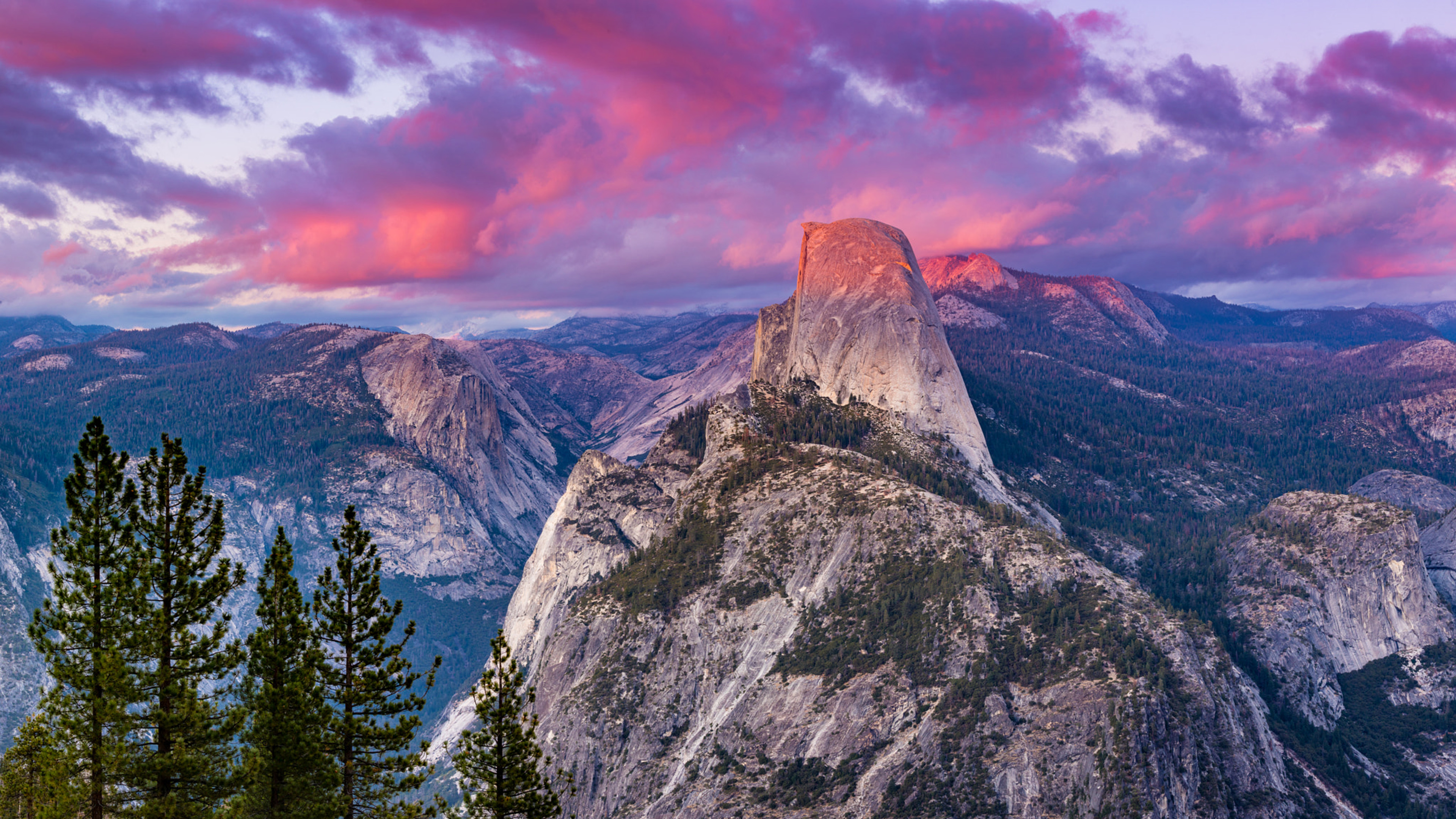 Half Dome Granite Dome In California Yosemite National Park Usa Best Hd  Wallpapers For Desktop Tablets And Mobile Phones3840x2160 : 