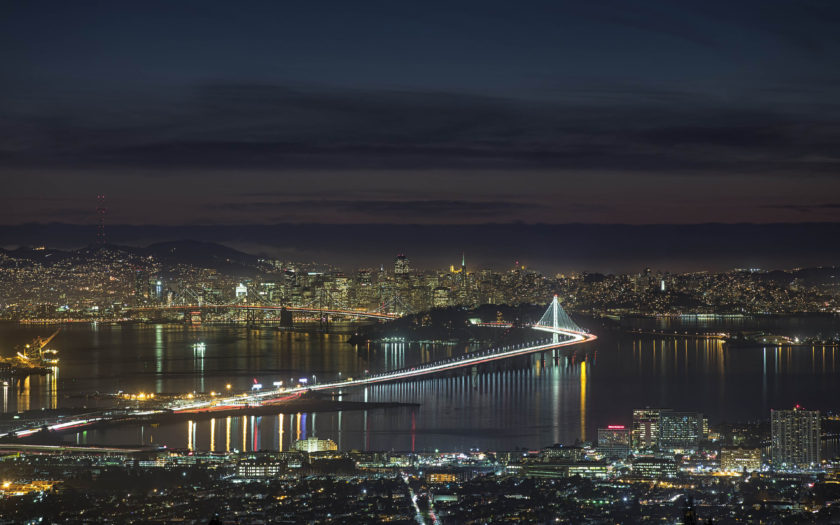 San Francisco Bay At Night In The Us State Of California Hd Wallpapers ...