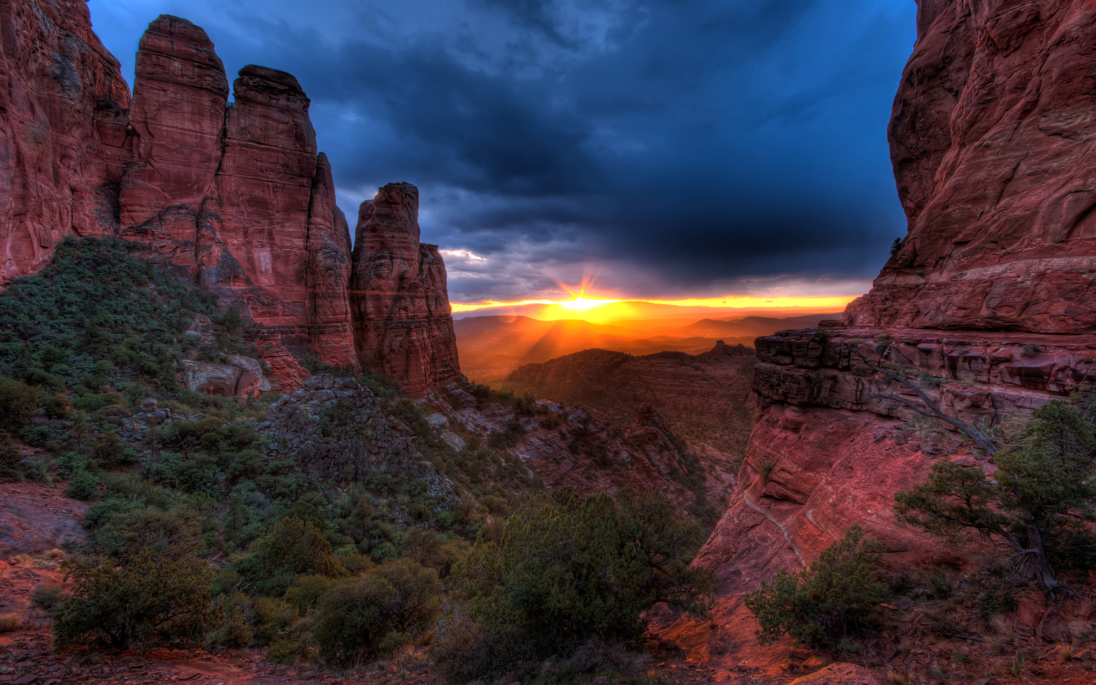Sedona Arizona United States Sunset From Cathedral Butte