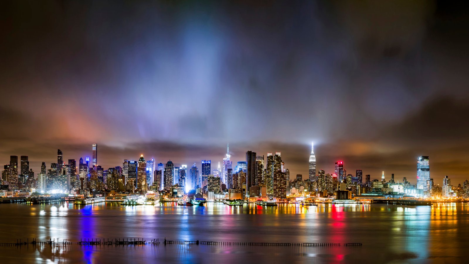 New York City Landscape Night Time Weehawken United States Best Hd Desktop Wallpapers For Tablets And Mobile Phones Free Download Wallpapers13 Com