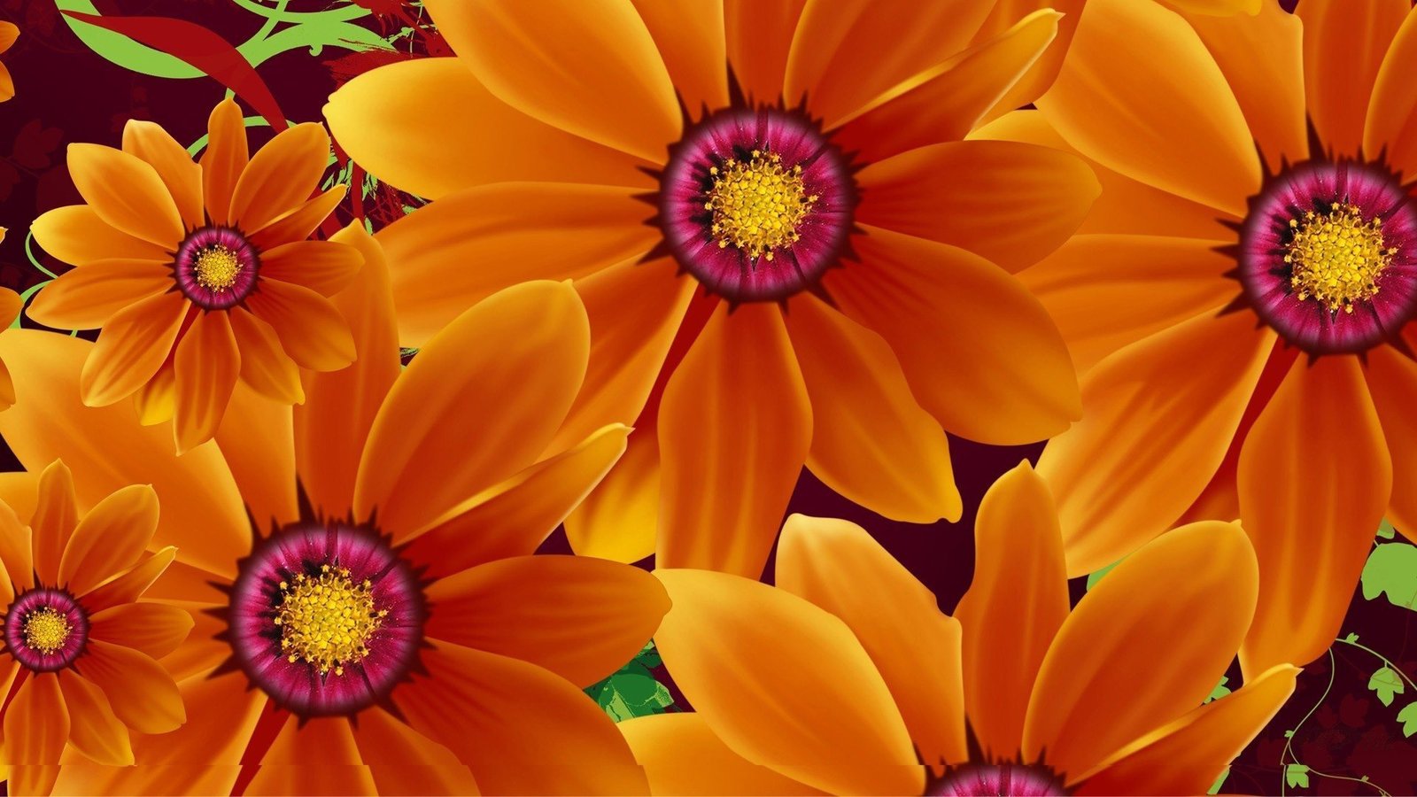 Flowers Aesthetic | Orange Wallpaper Download | MobCup