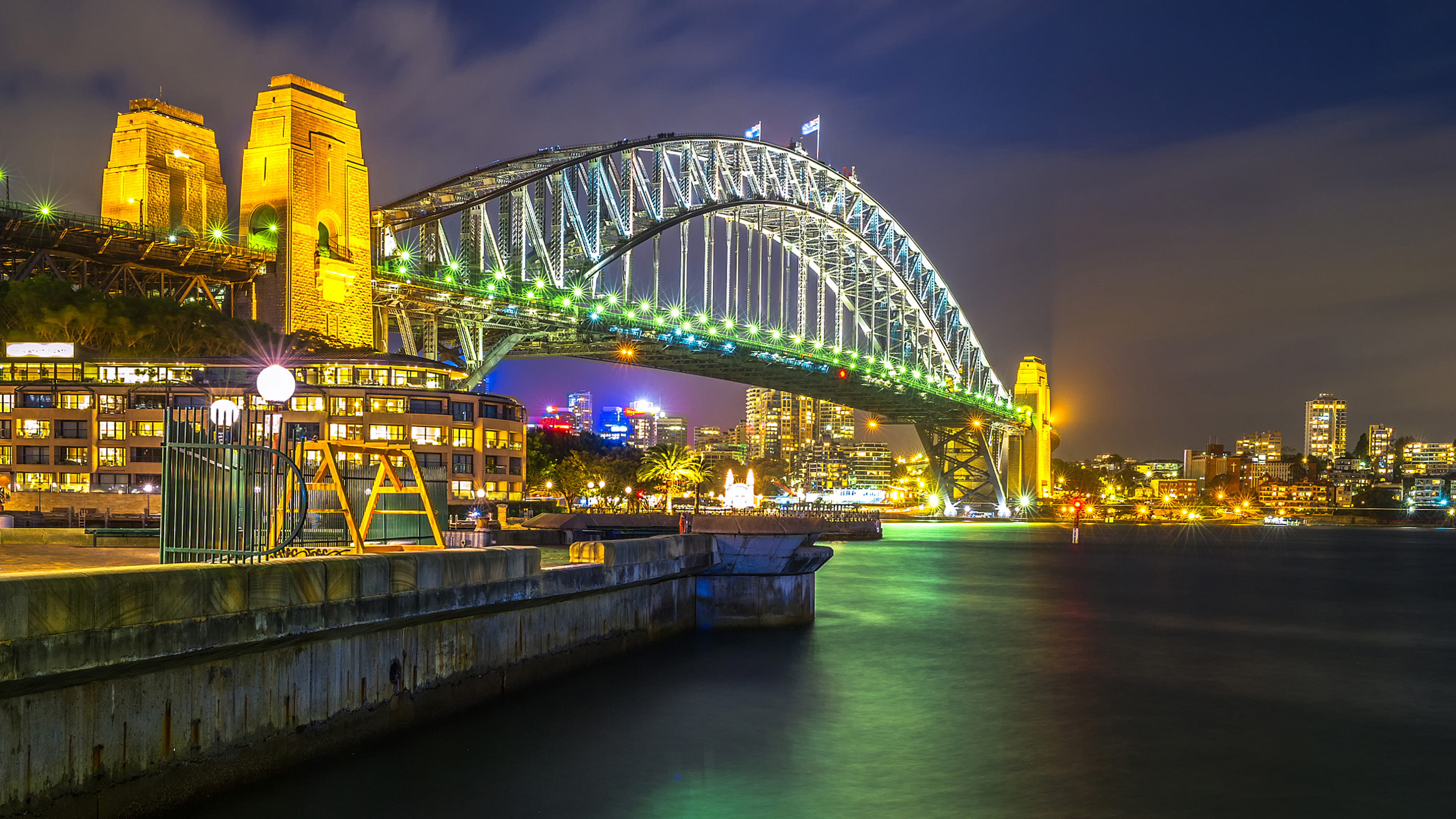 Sydney Night With Harbour Bridge In Australia Best Hd Wallpapers For